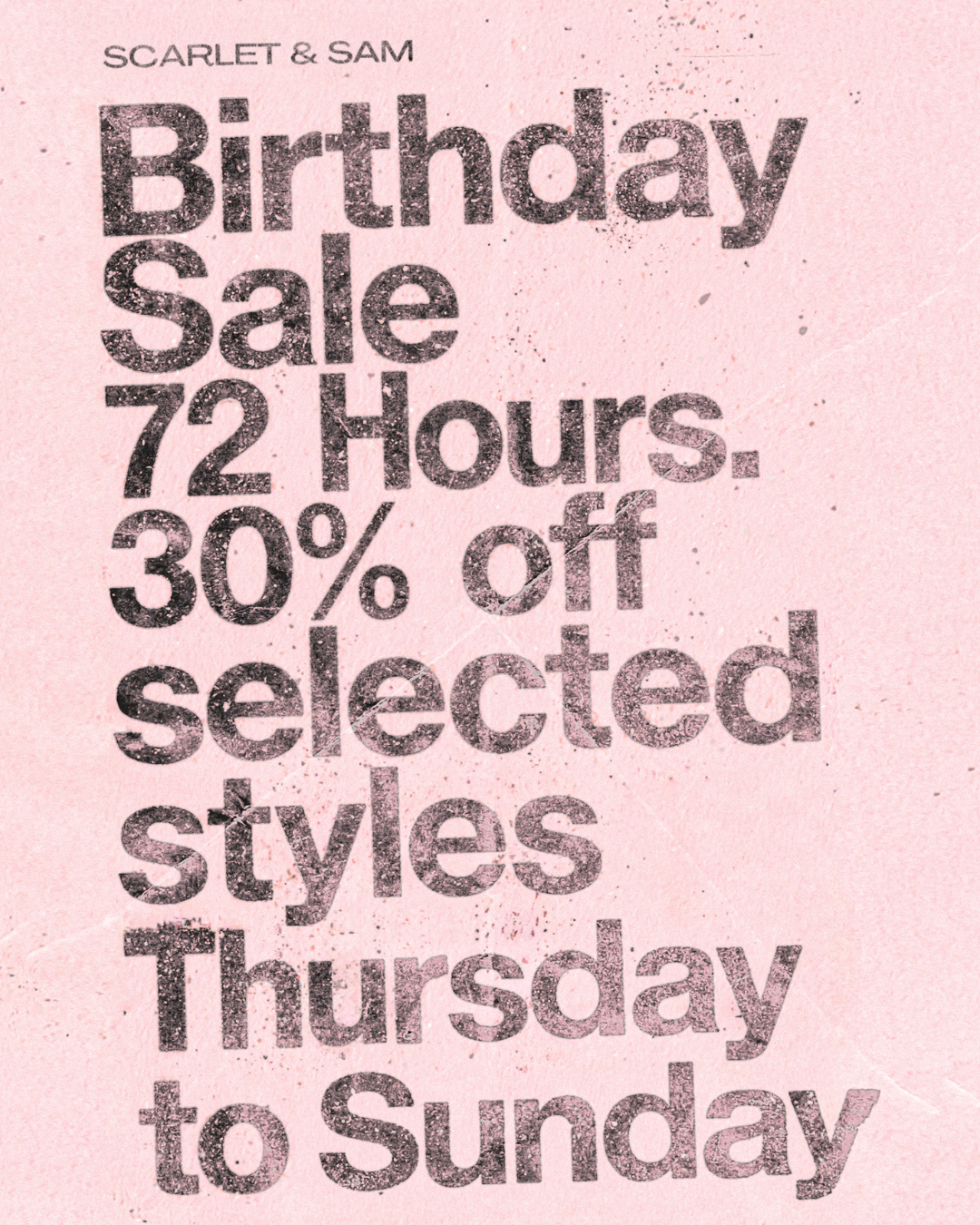 Birthday Sale