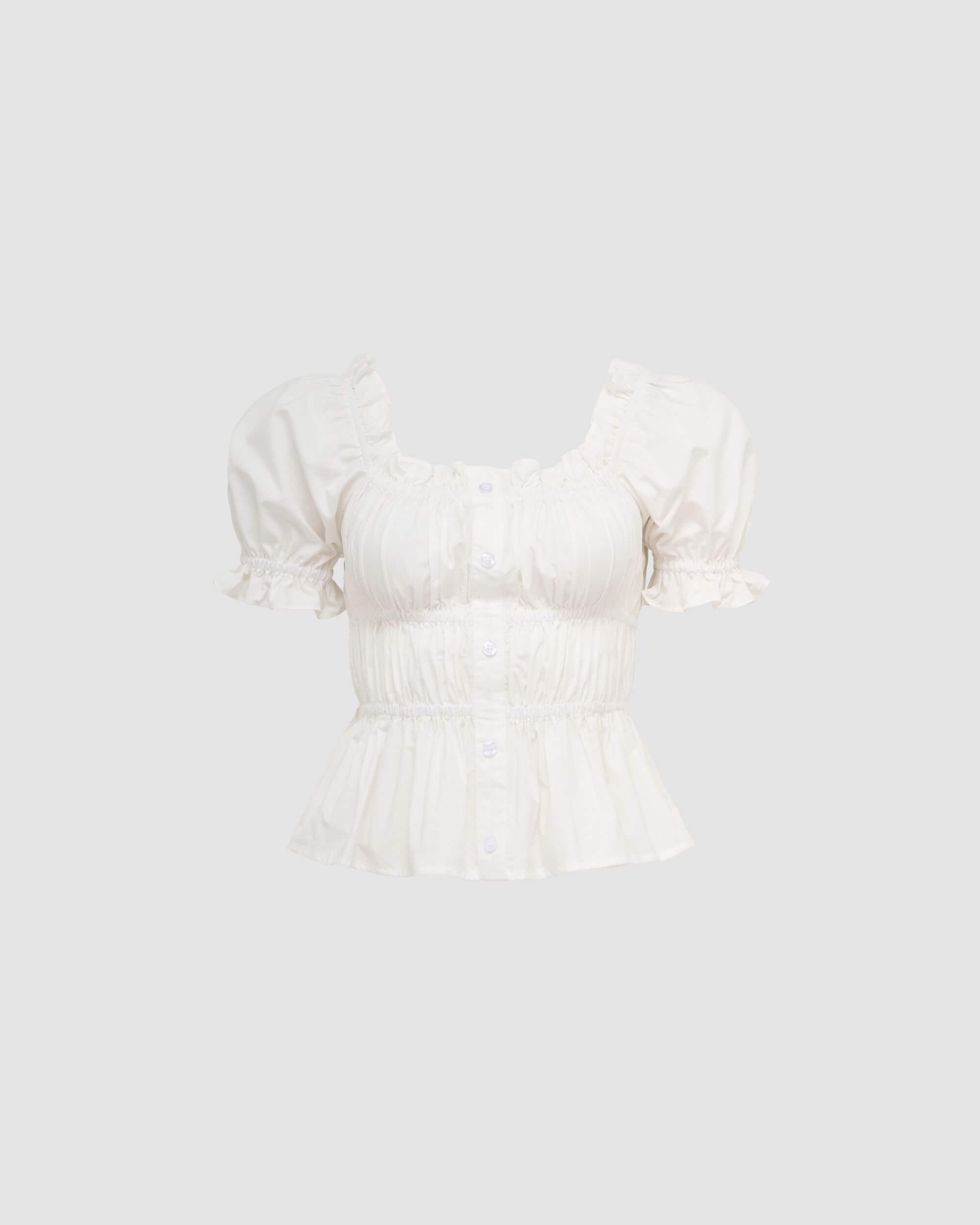 Scrunched Babydoll Top