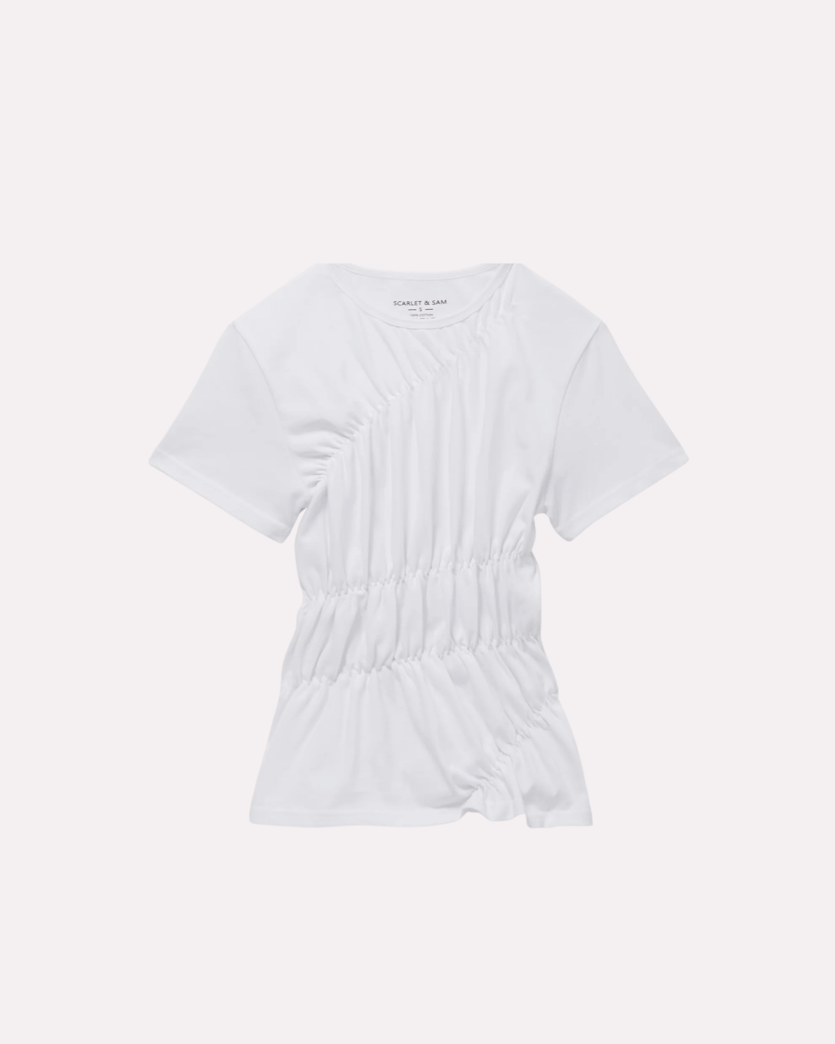 Scrunched Tee - White