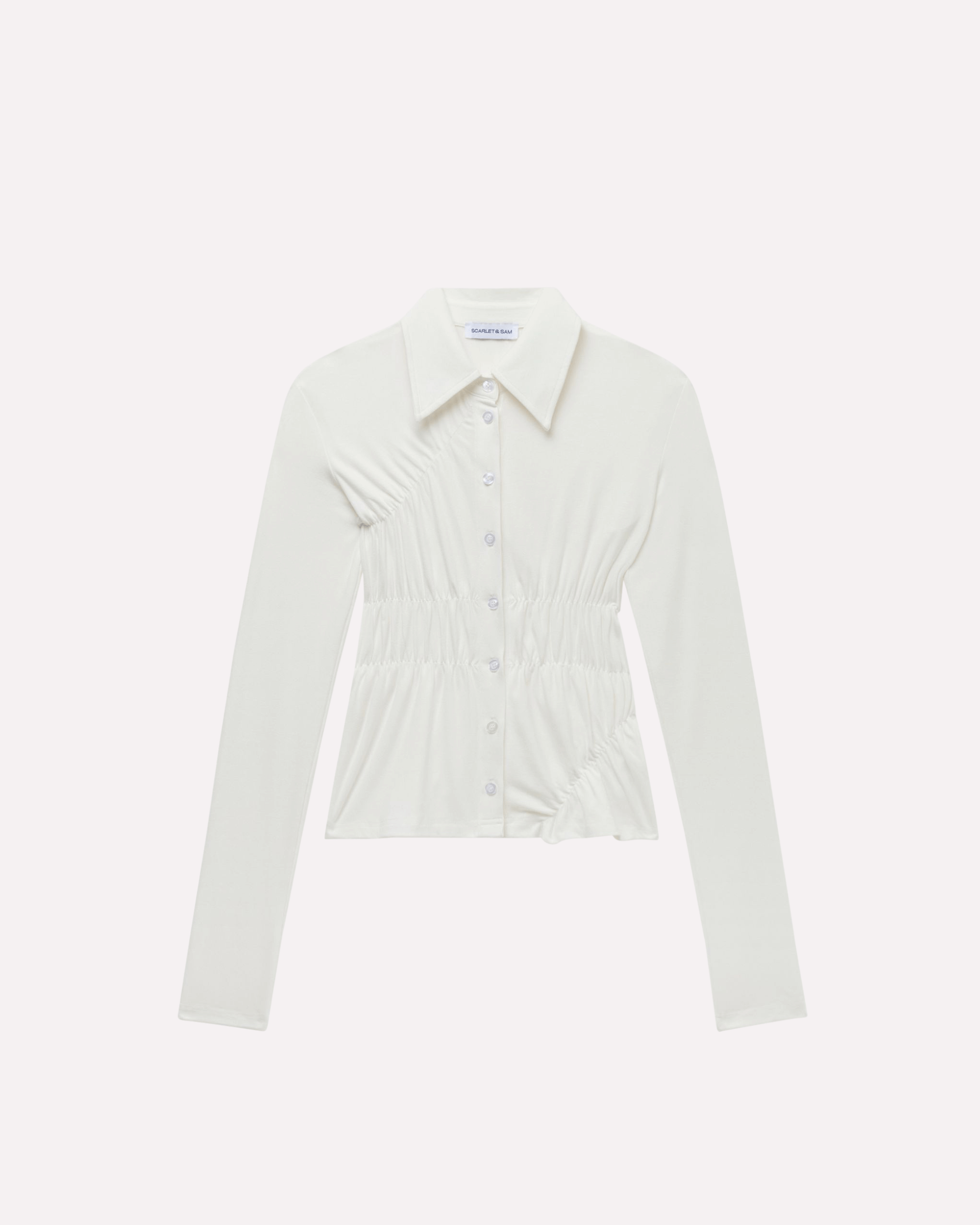 Scrunched Polo - White