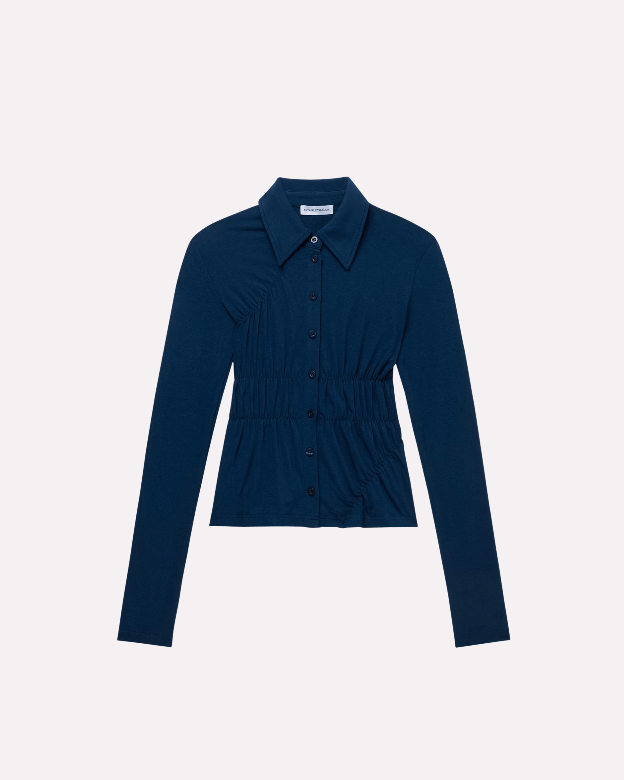 Scrunched Polo - Navy