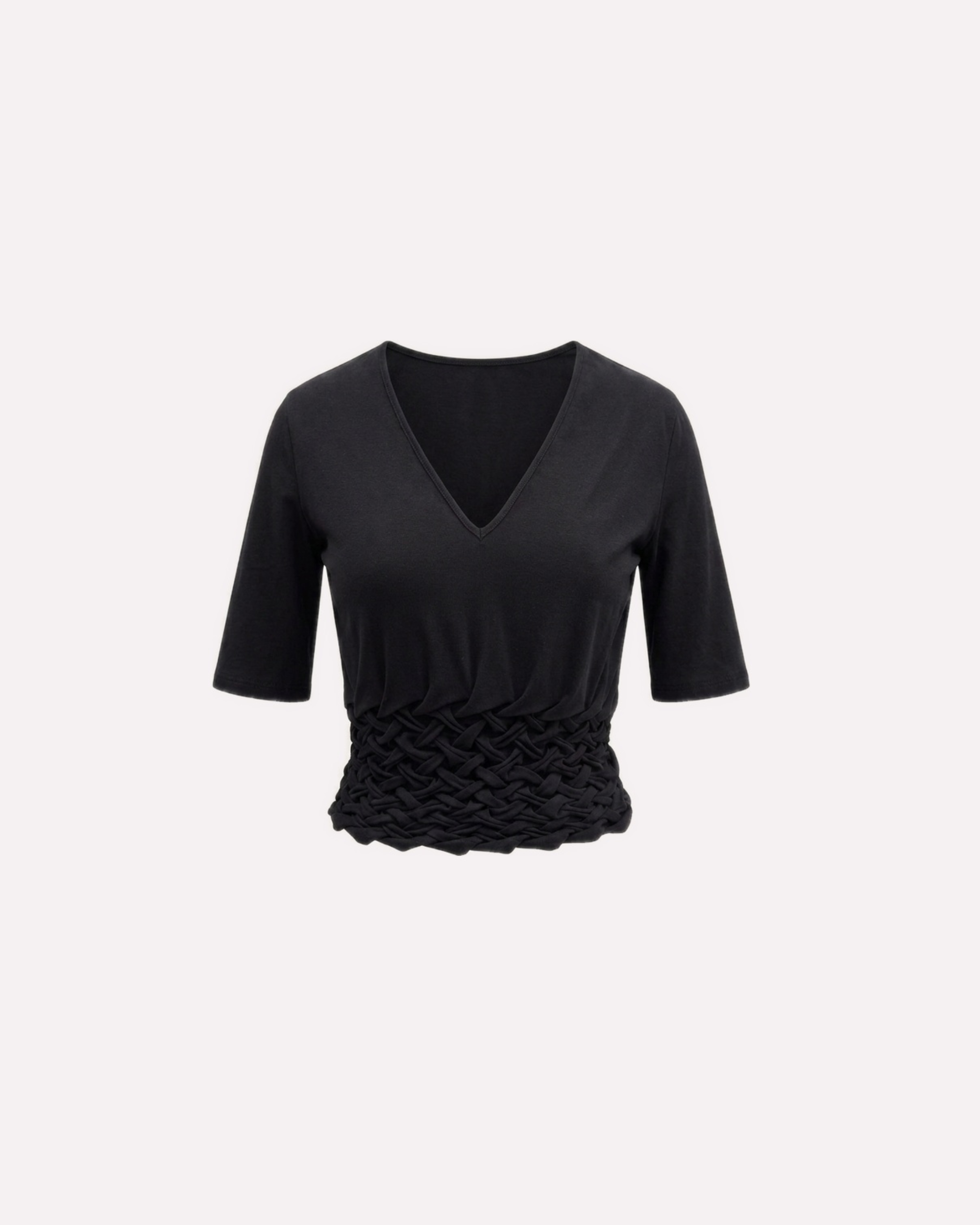 Braided 1/2 Sleeve Top