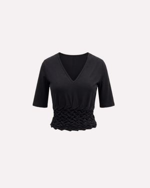 Braided 1/2 Sleeve Top