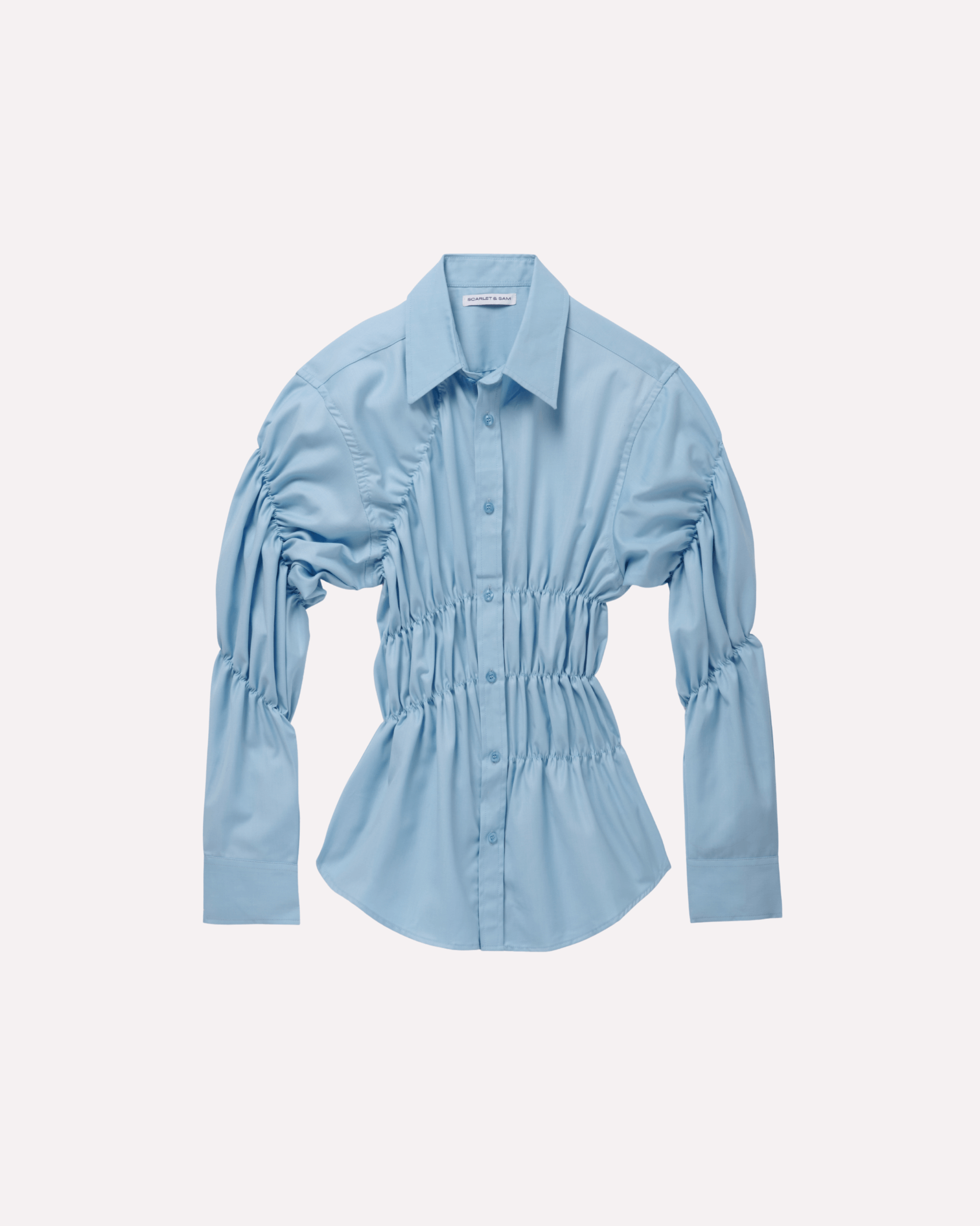 Scrunched Shirt - Milk Blue