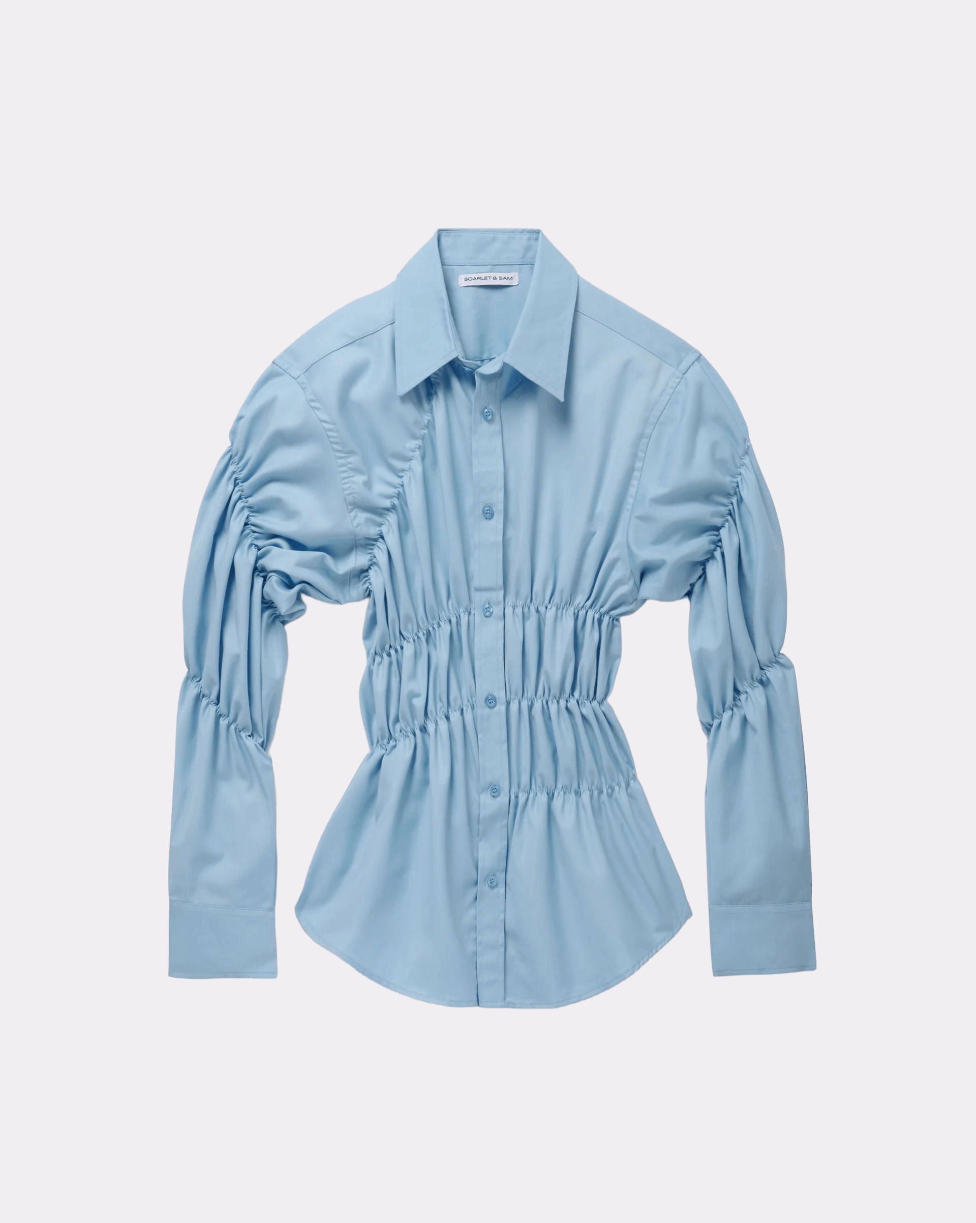 Scrunched Shirt - Milk Blue
