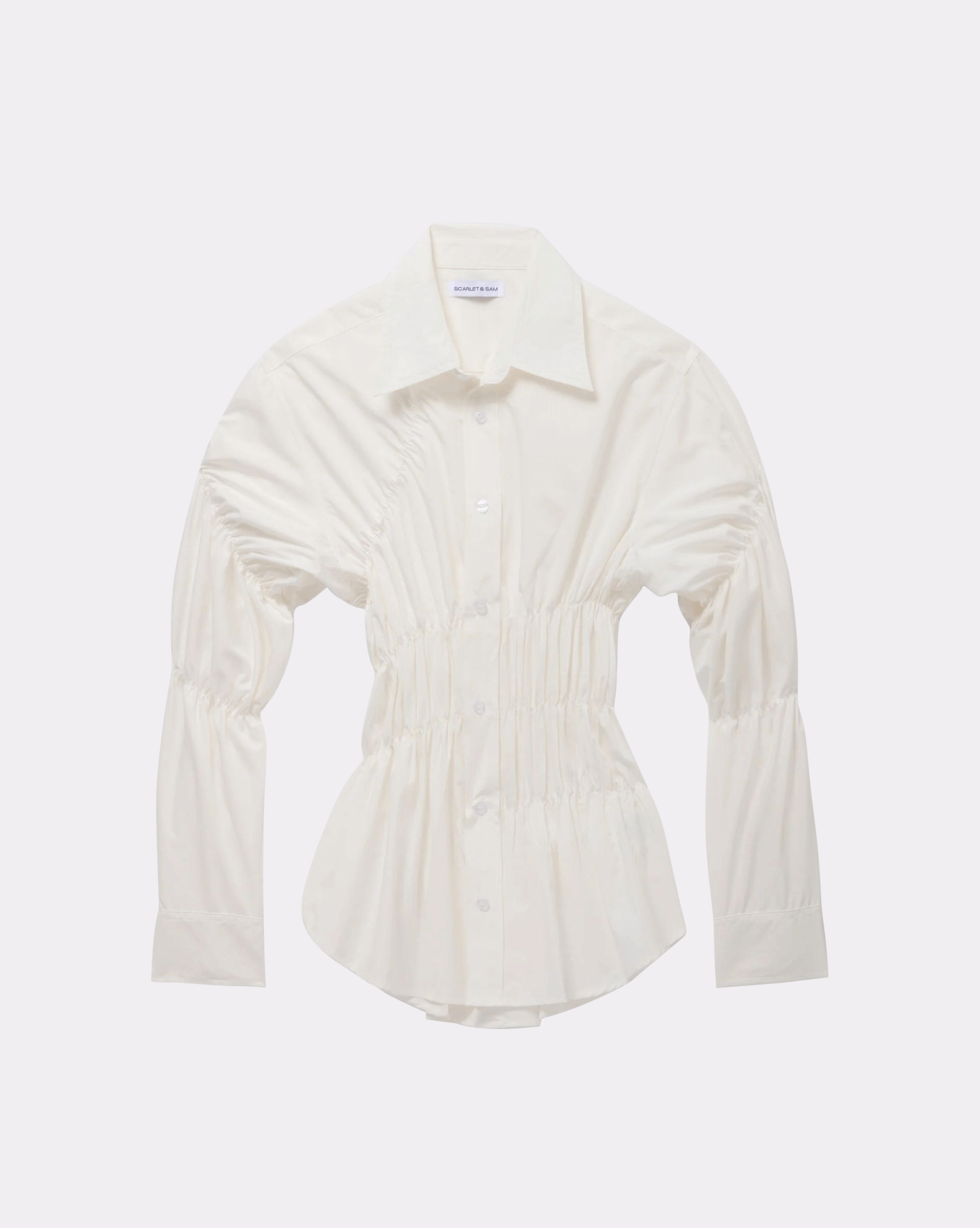 Scrunched Shirt - White