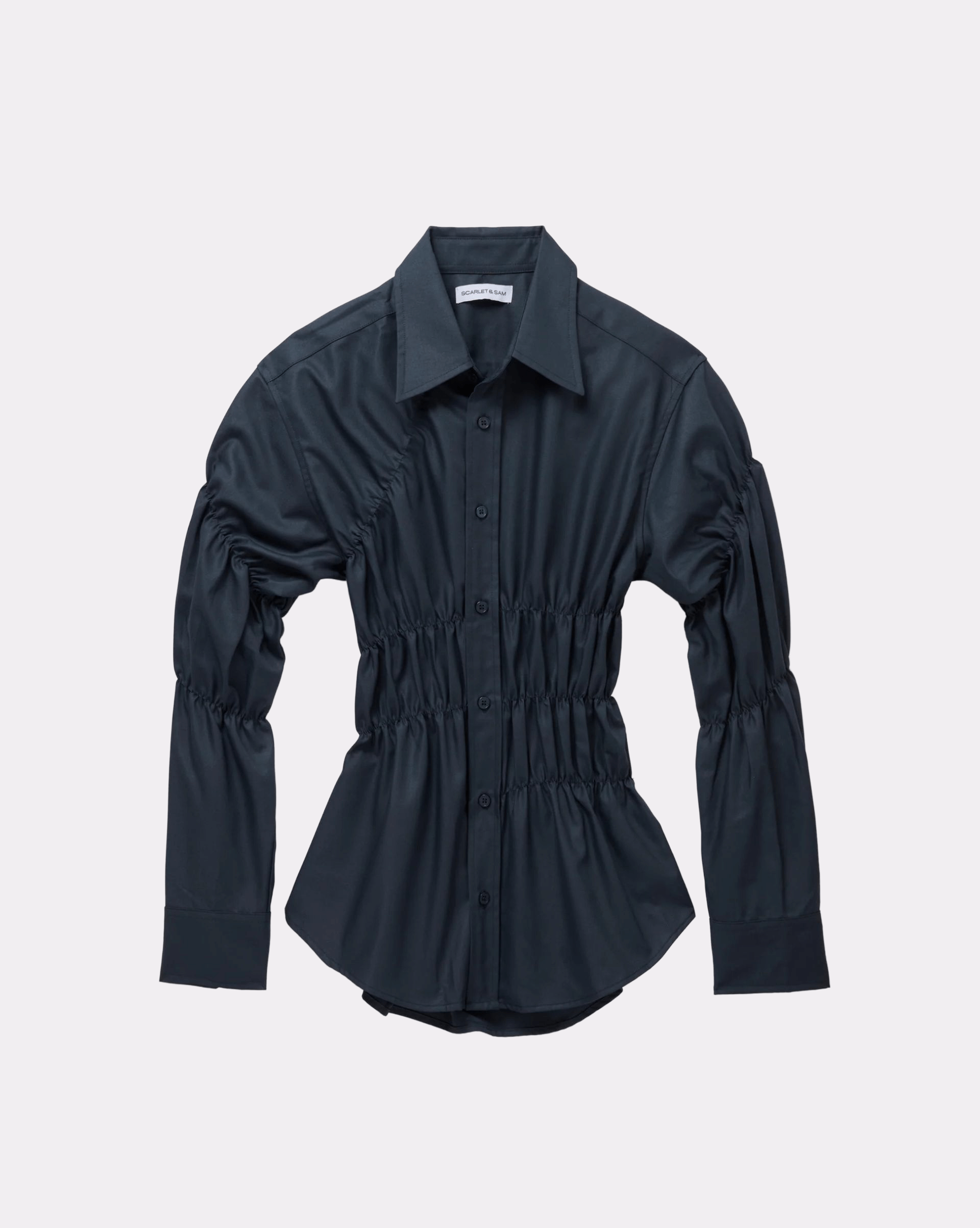 Scrunched Shirt - Charcoal