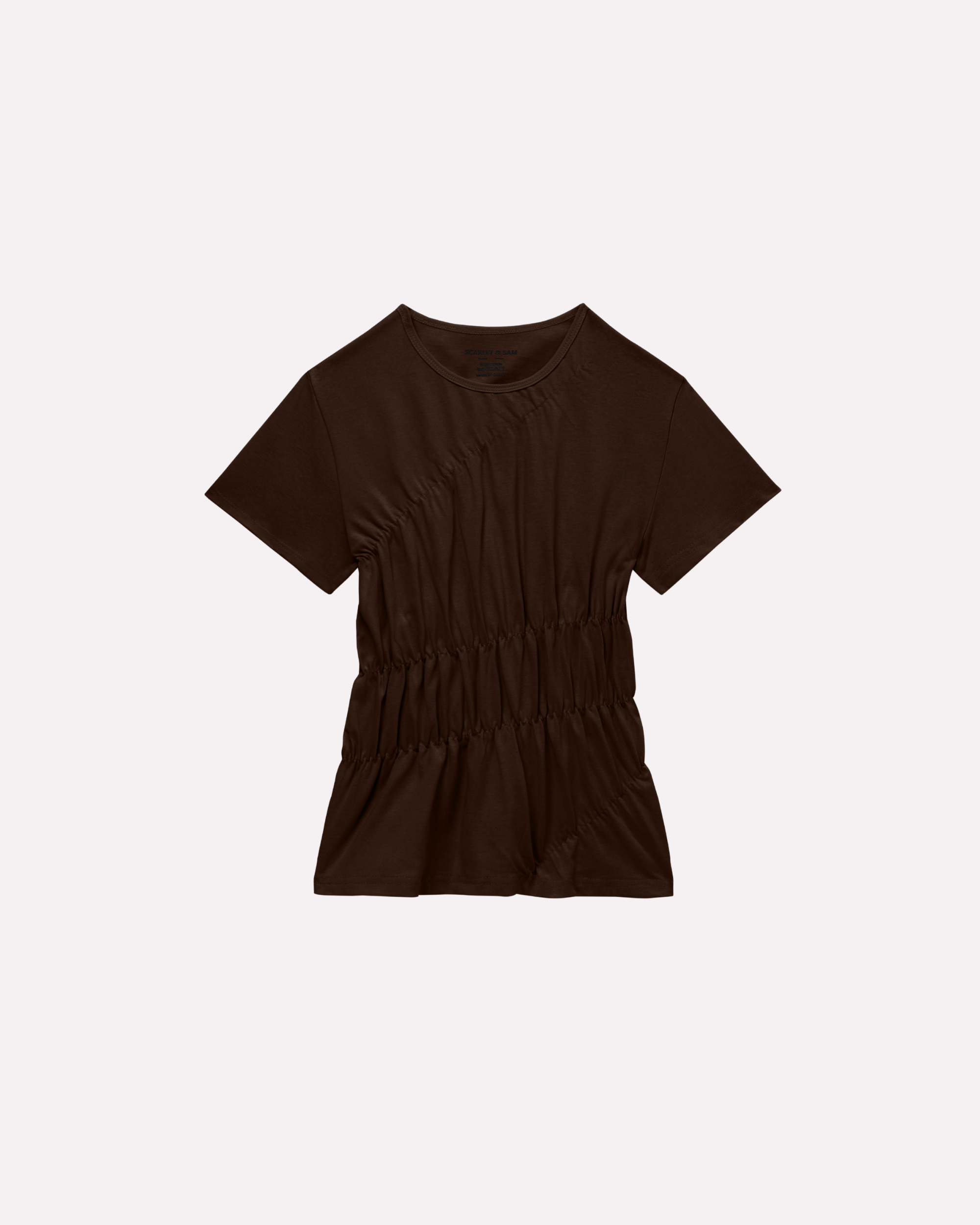 Scrunched Tee - Chocolate