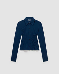 Scrunched Polo - Navy