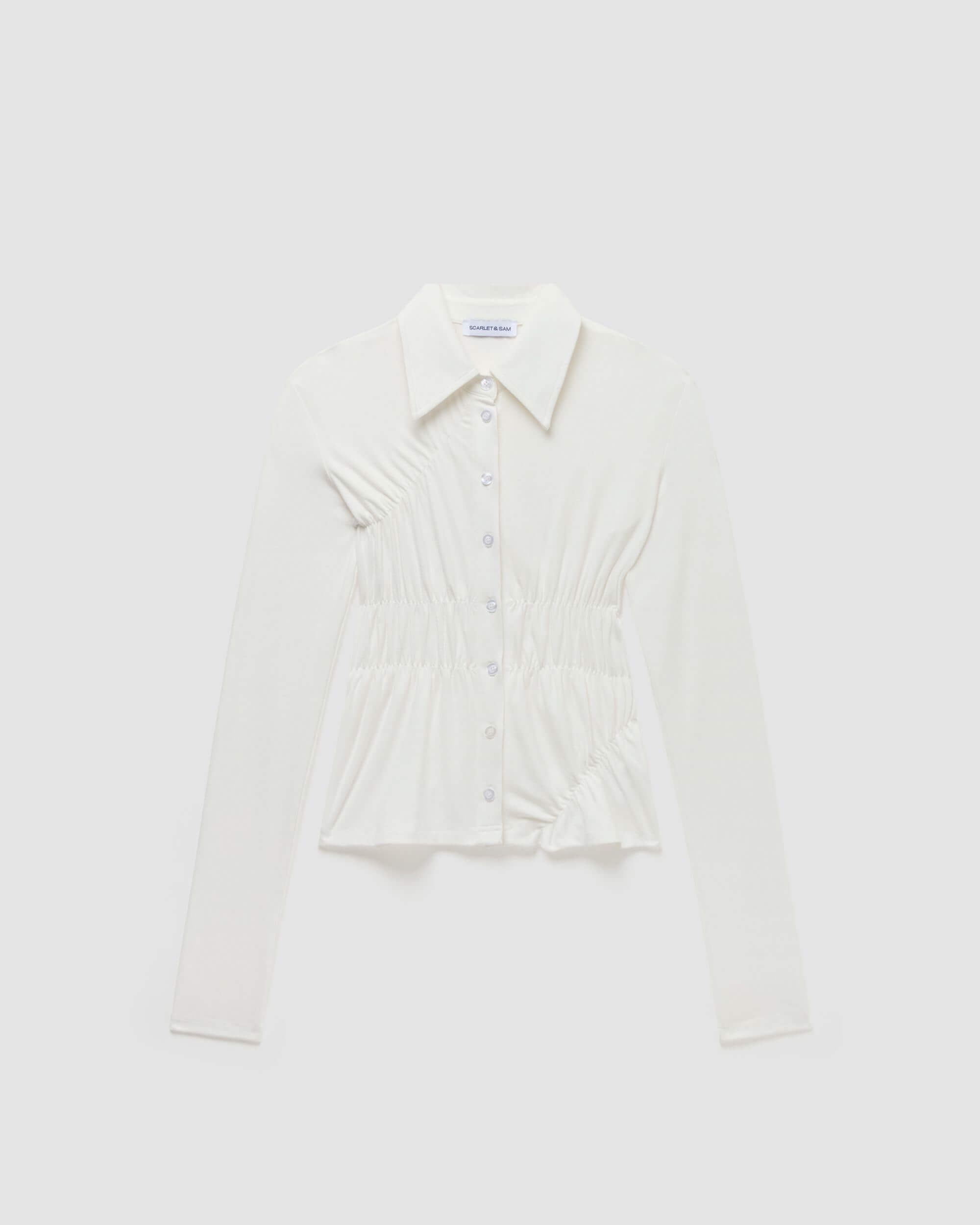 Scrunched Polo - White