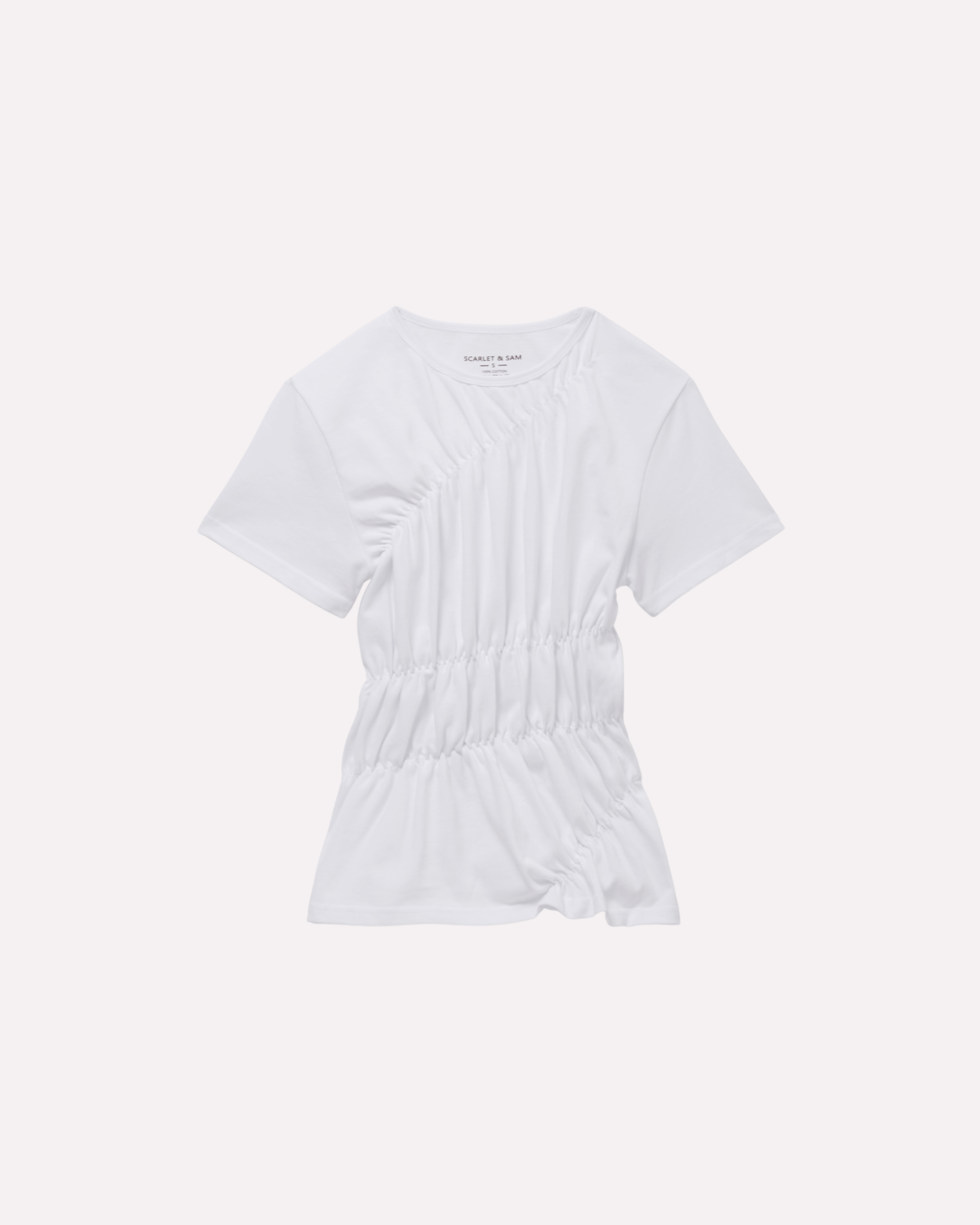 Scrunched Tee - White