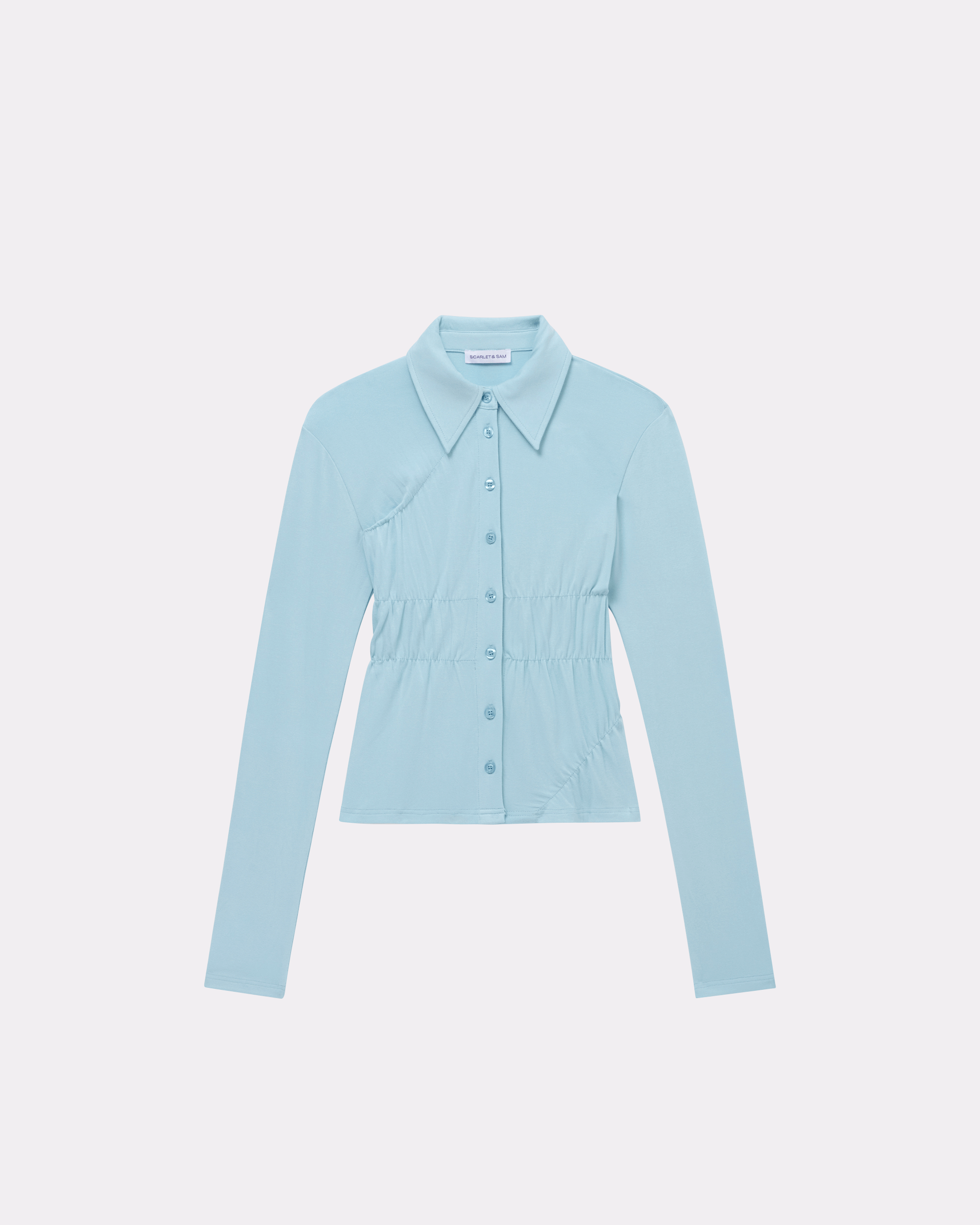 Scrunched Polo - Baby Blue