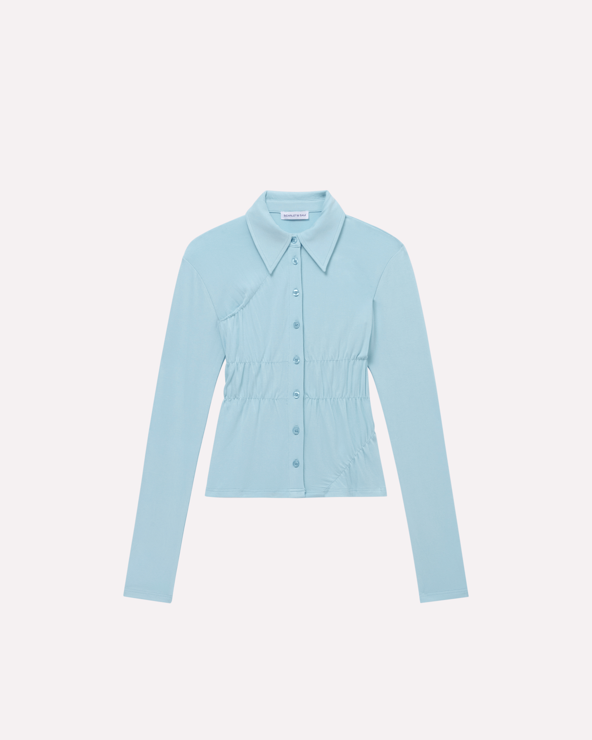 Scrunched Polo - Baby Blue