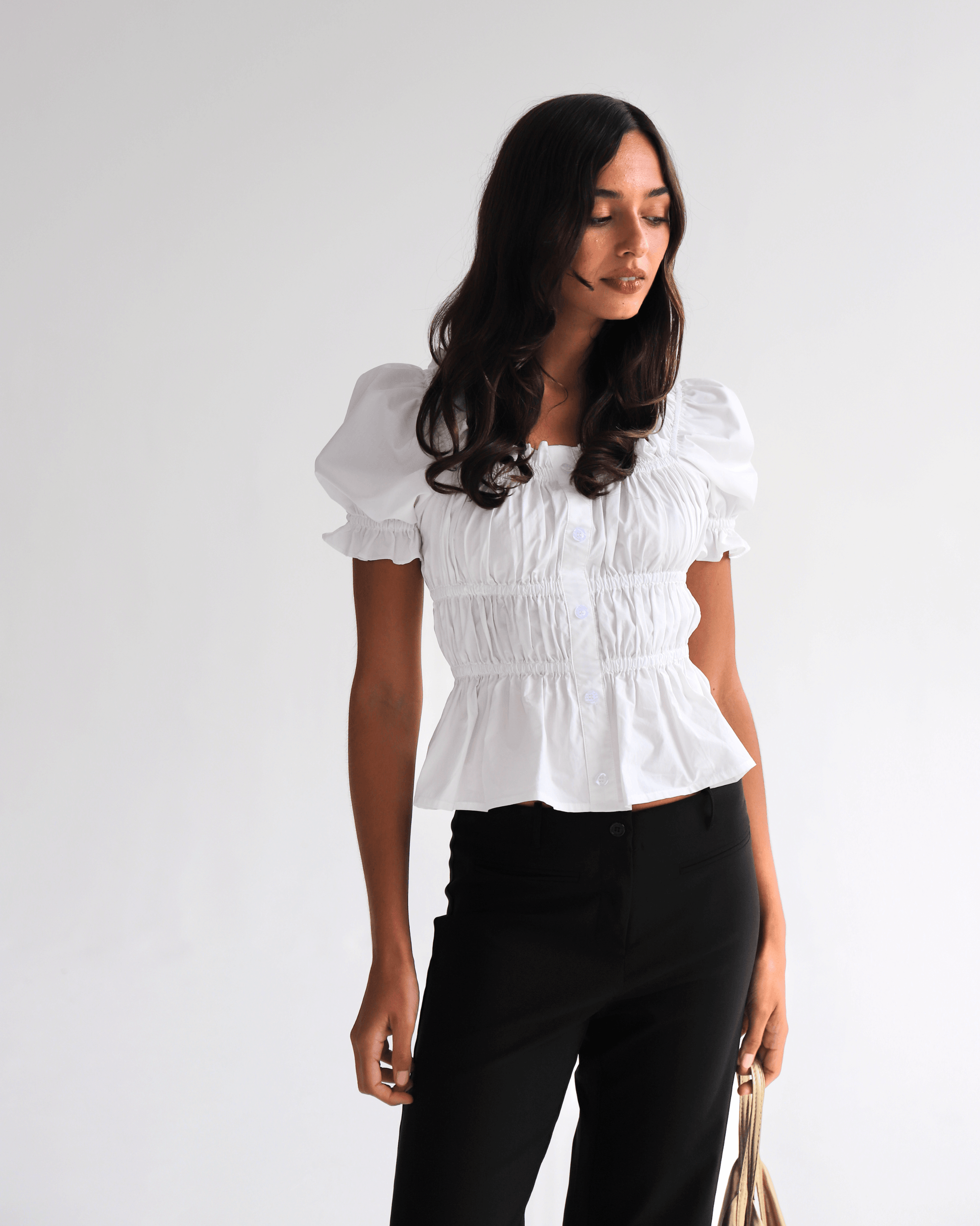 Scrunched Babydoll Top