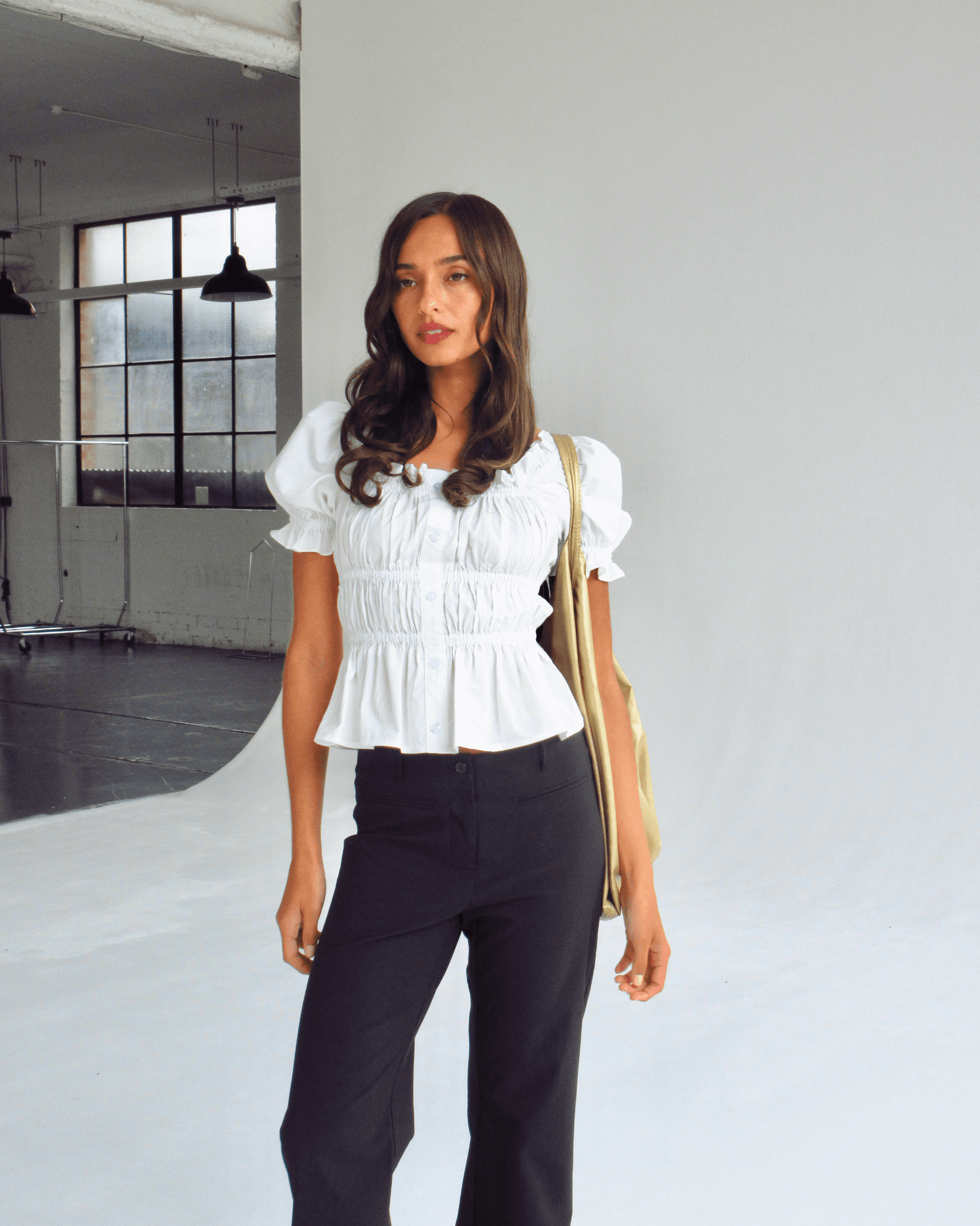 Scrunched Babydoll Top