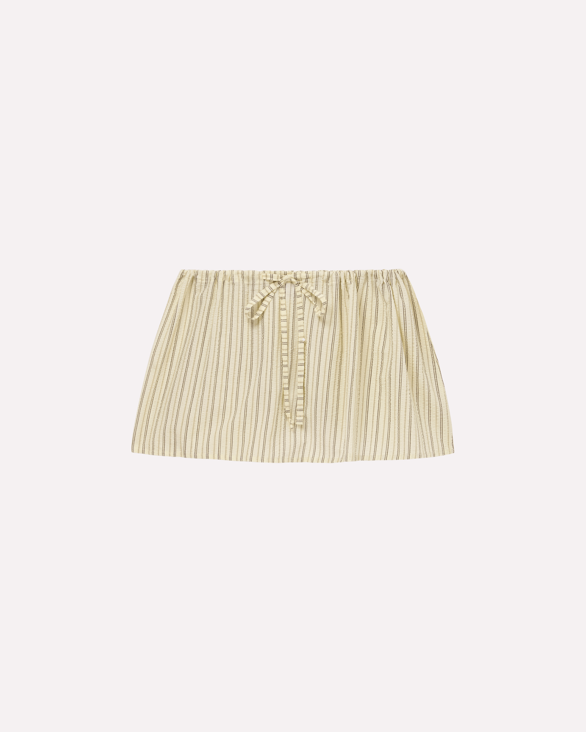 Drawstring Skirt - Butter Pinstripe