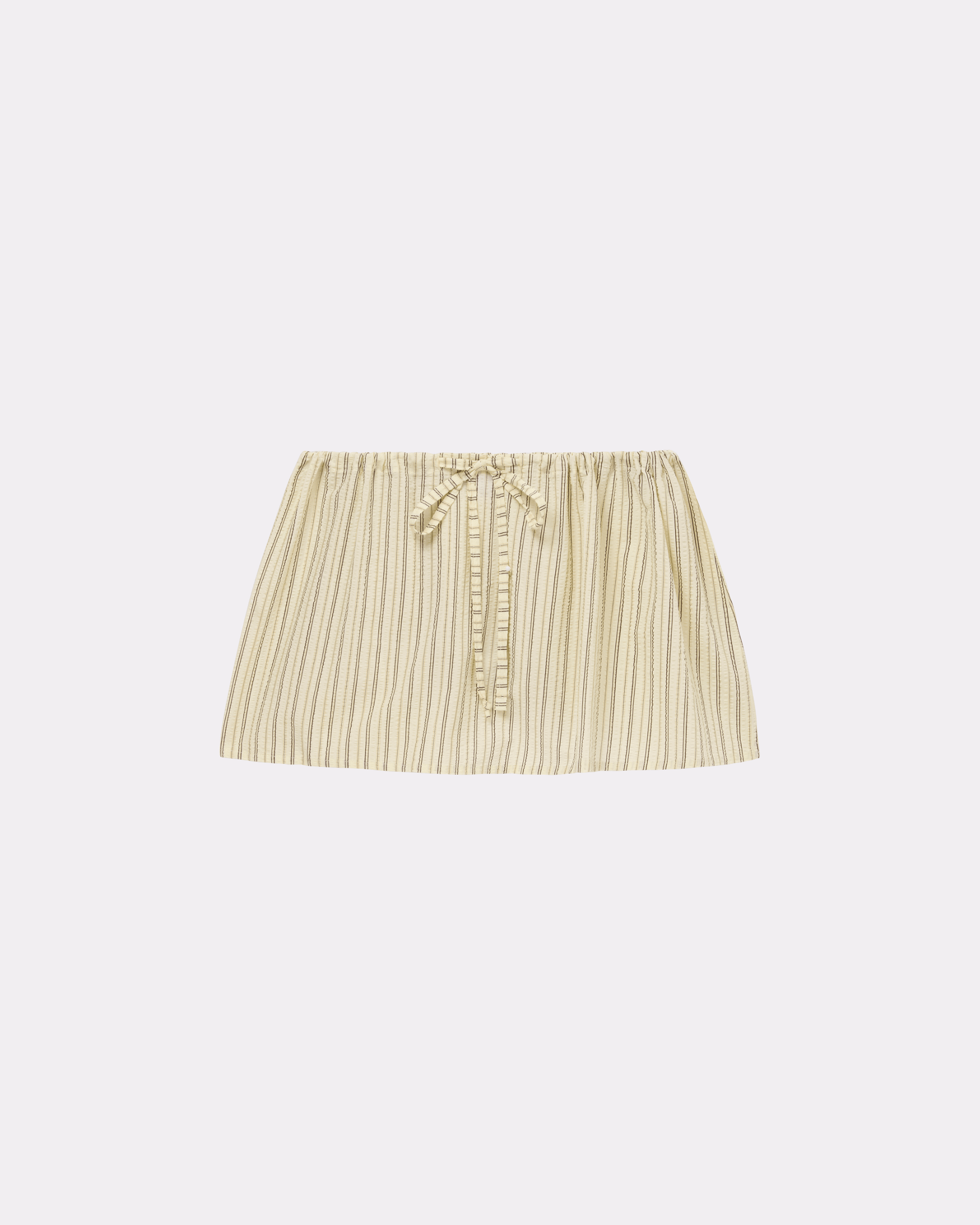 Drawstring Skirt - Butter Pinstripe
