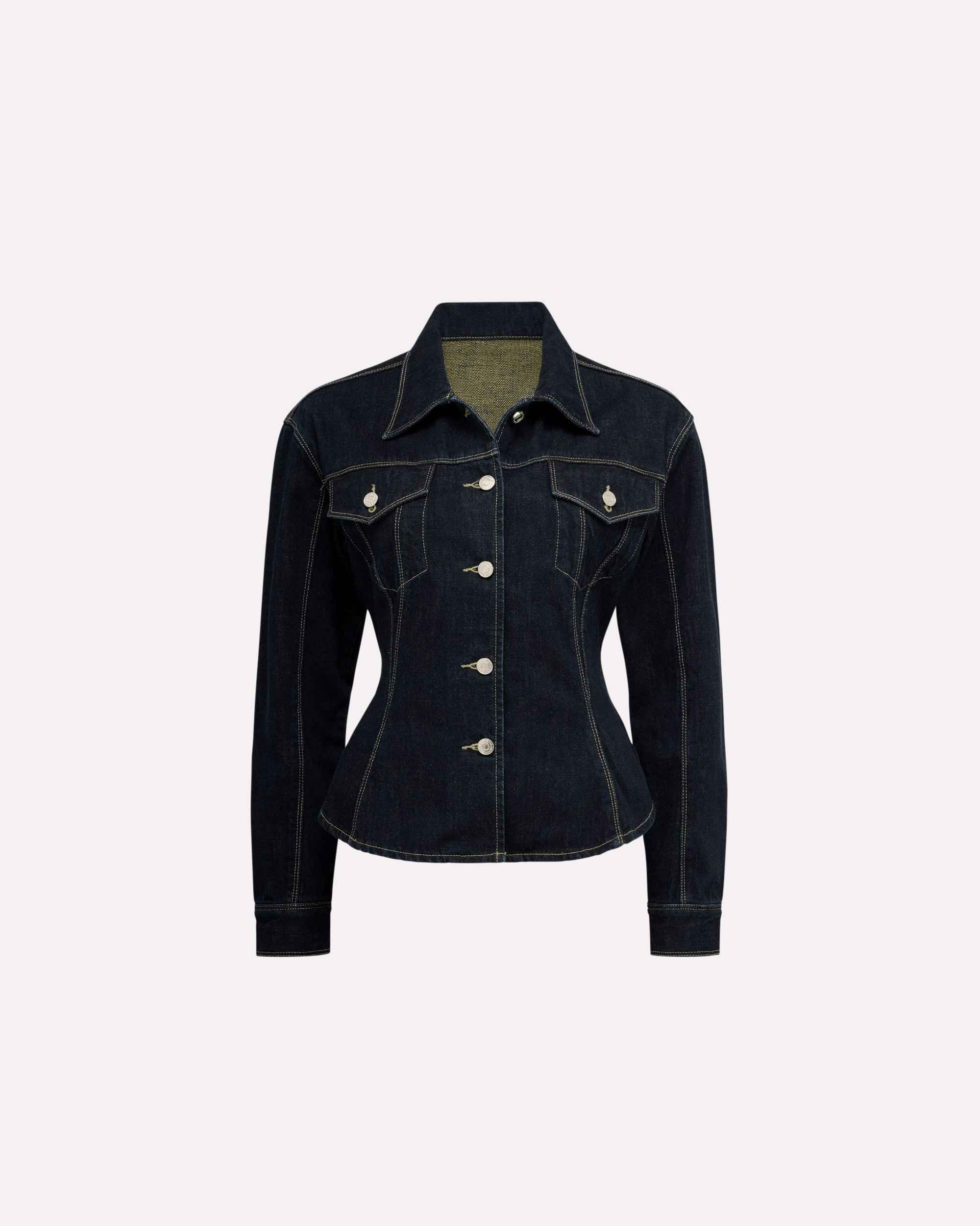 Signature Belted Denim Jacket - Indigo