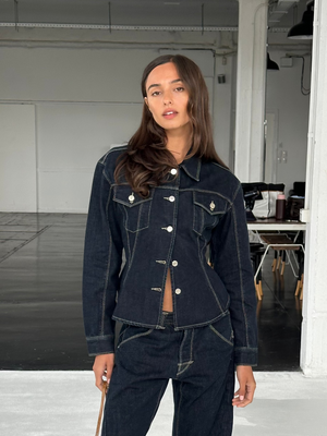 Signature Belted Denim Jacket