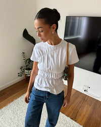 Scrunched Tee - White