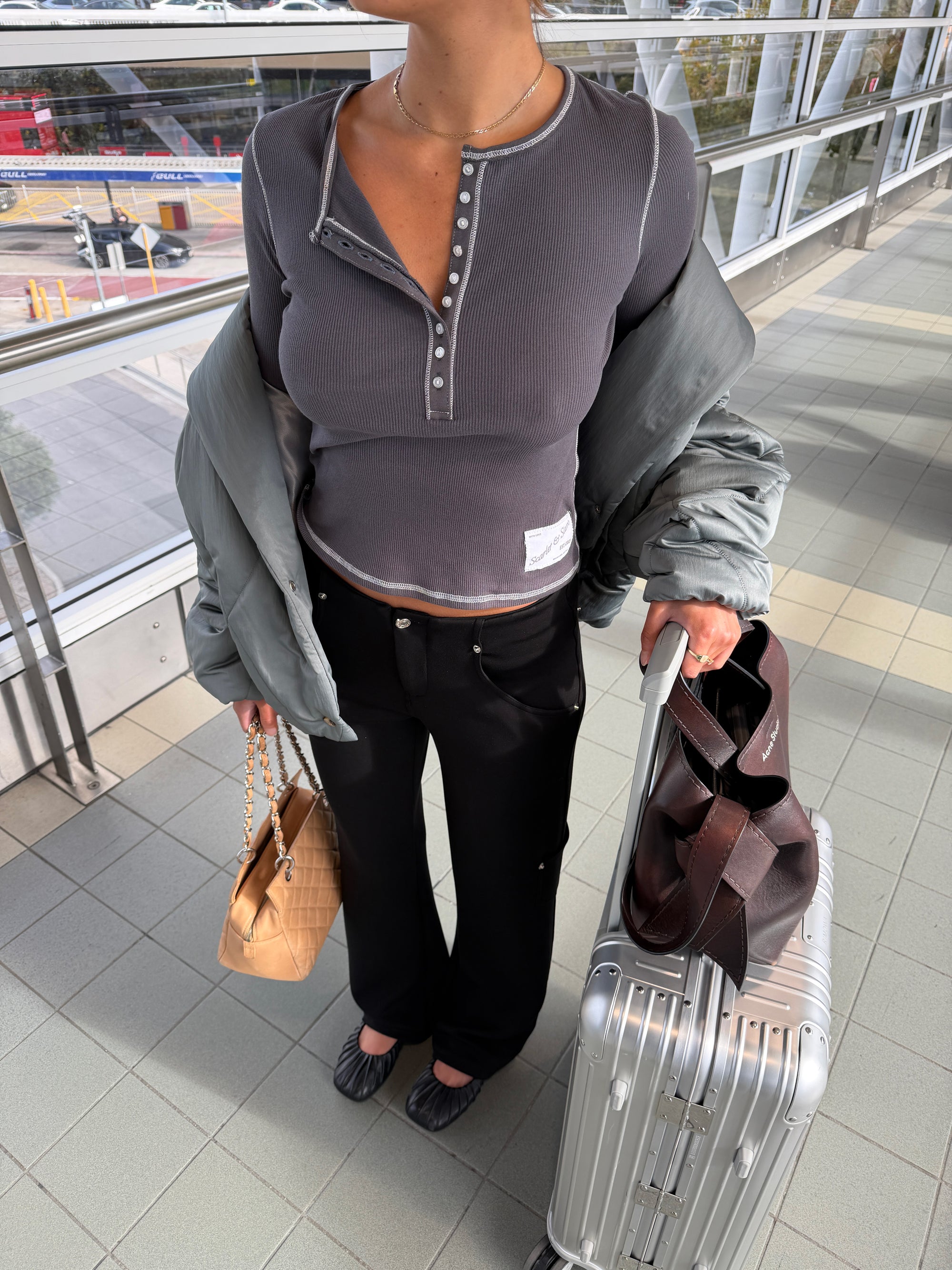 Henley Rib 1/2 Sleeve