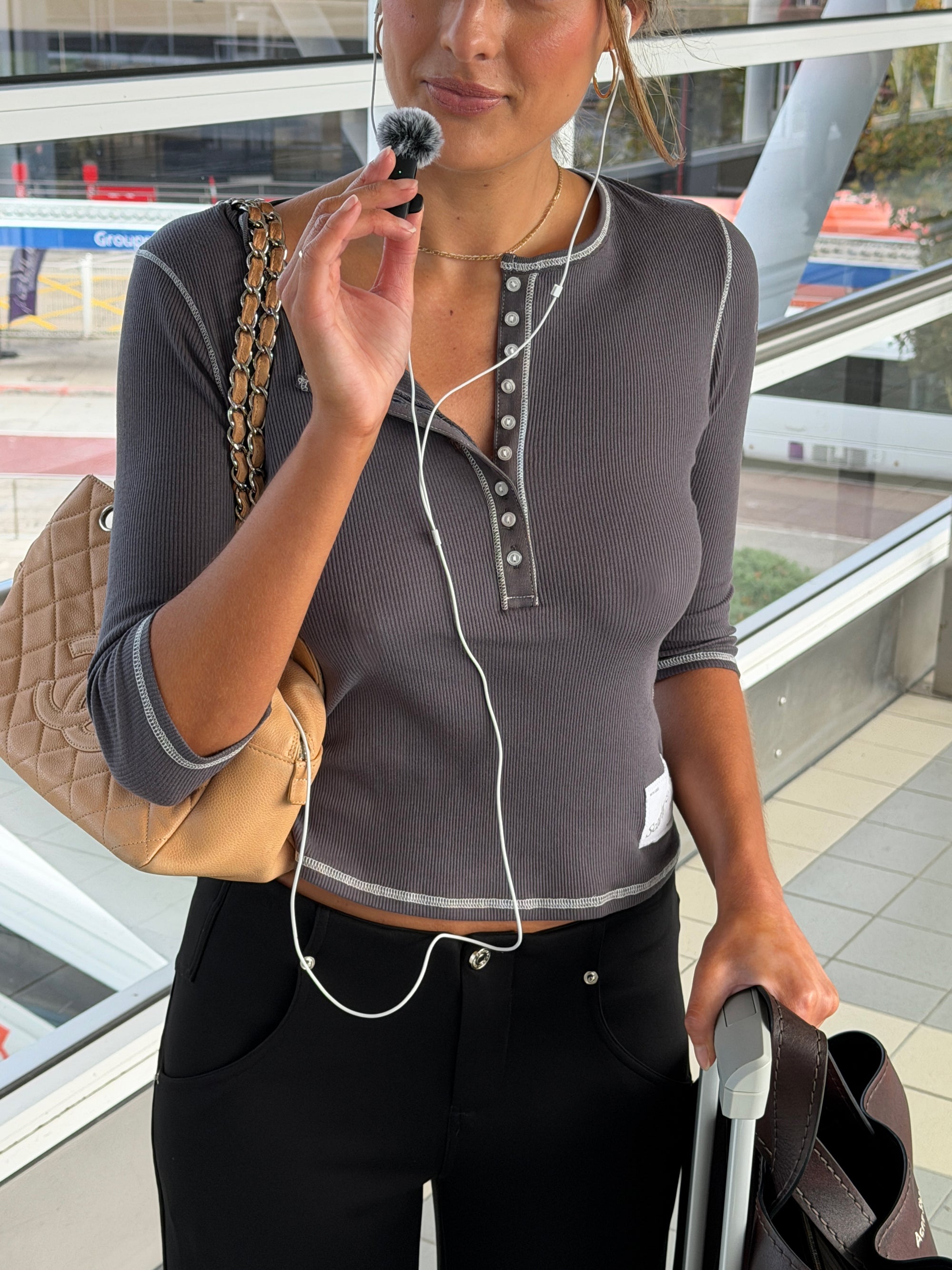 Henley Rib 1/2 Sleeve