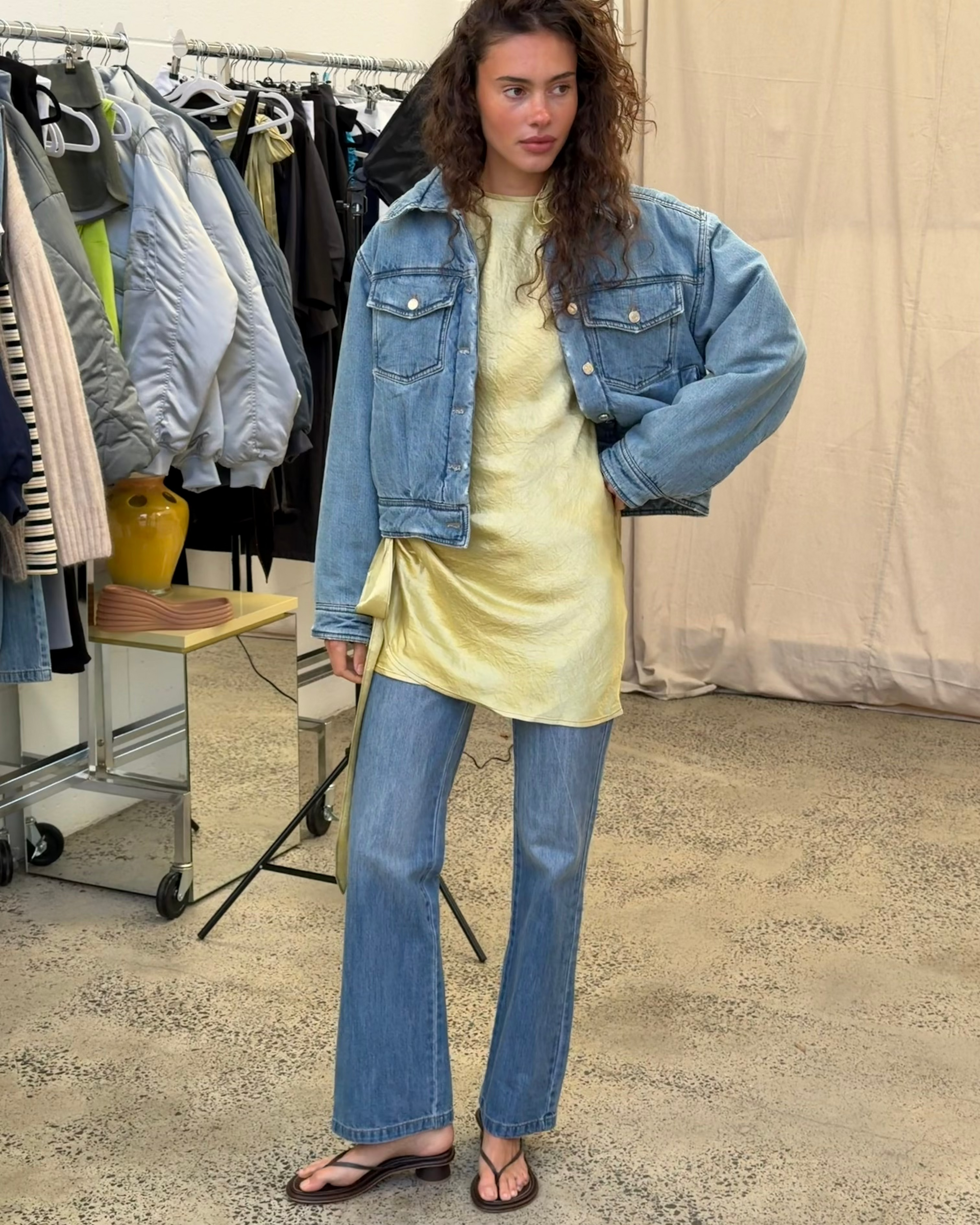 Padded Denim Jacket