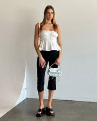 Scrunched Tank - White