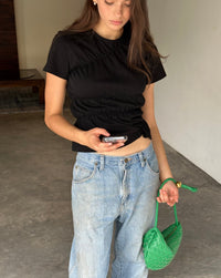Scrunched Tee - Black