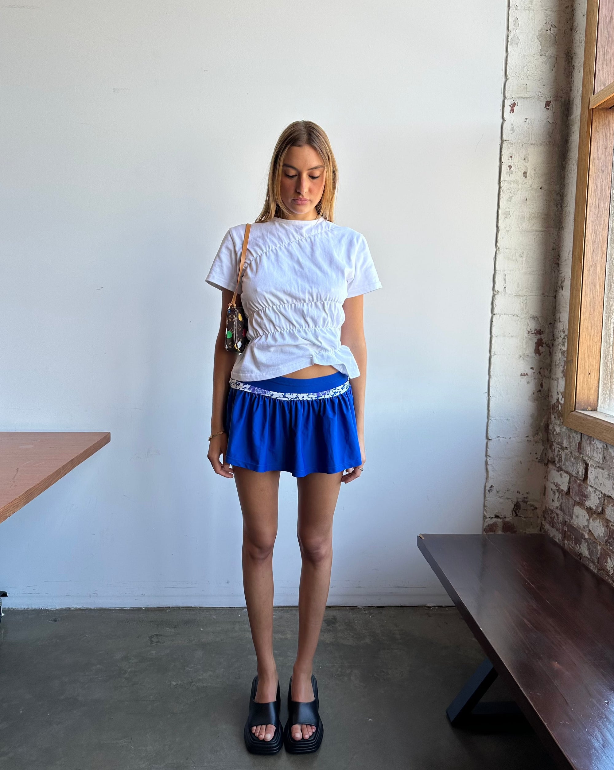 Vintage Cobalt Blue Mini Skirt