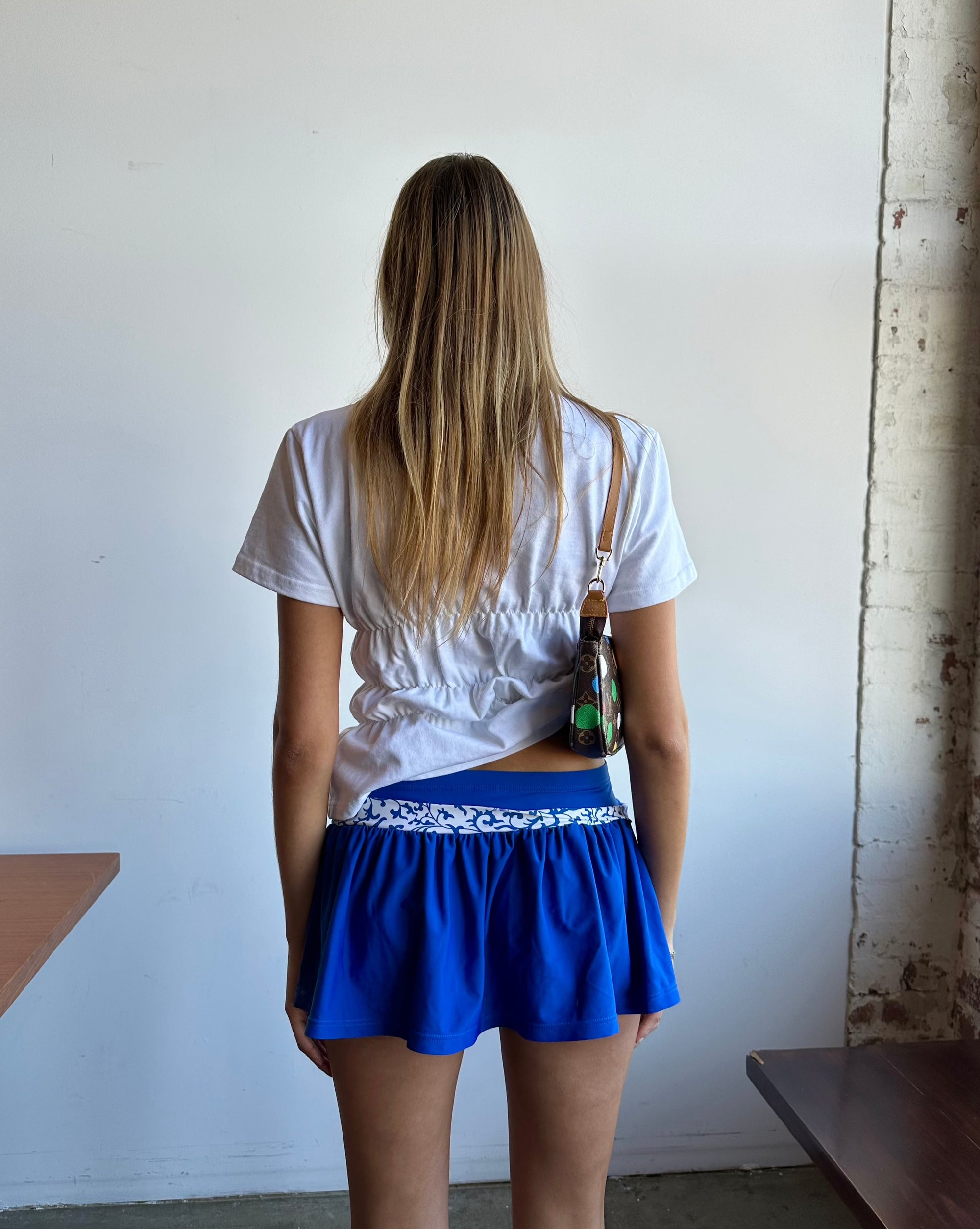 Vintage Cobalt Blue Mini Skirt