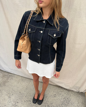 Signature Belted Denim Jacket