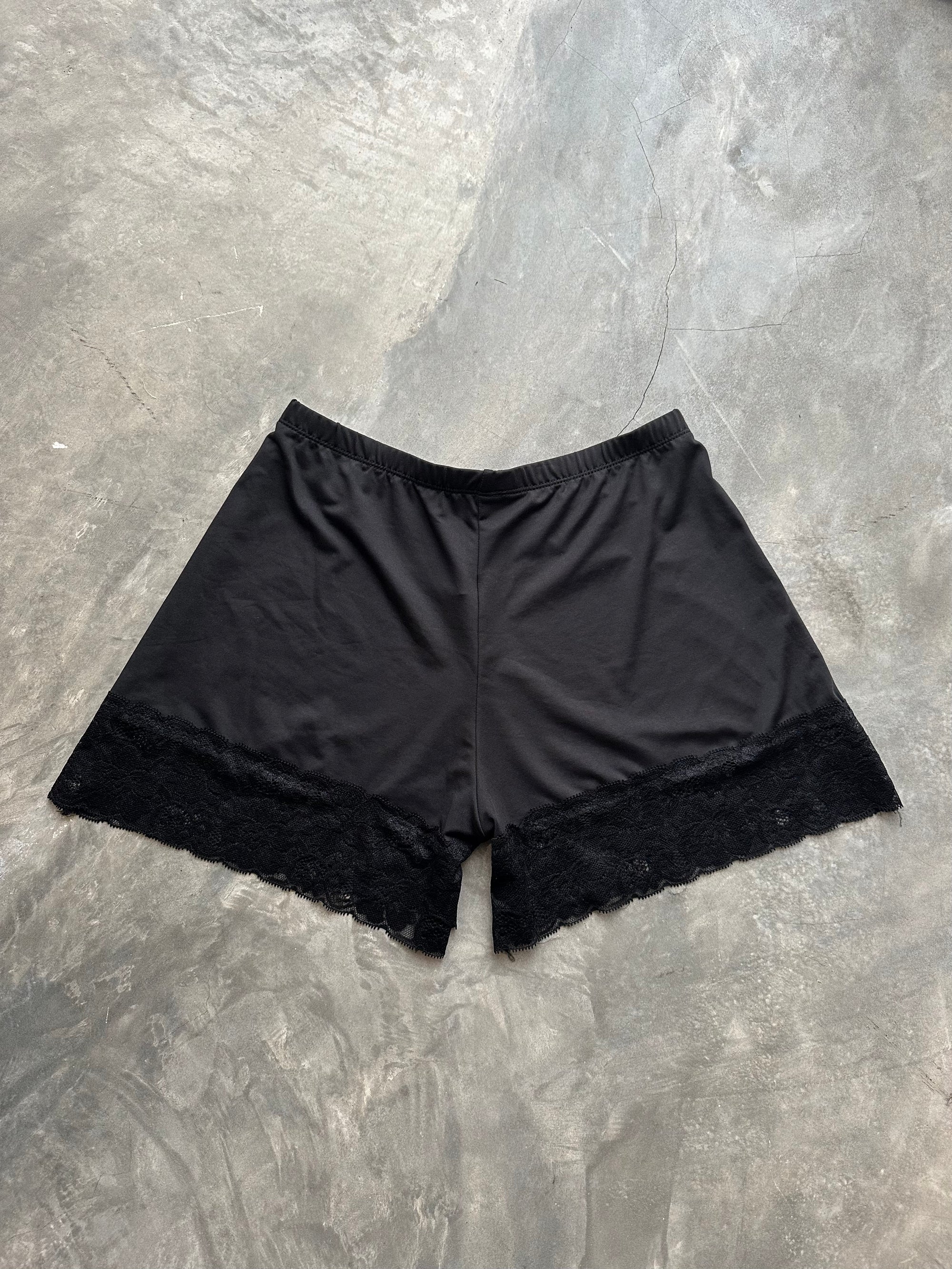 Vintage "Sisterhood" Lace Hem Shorts