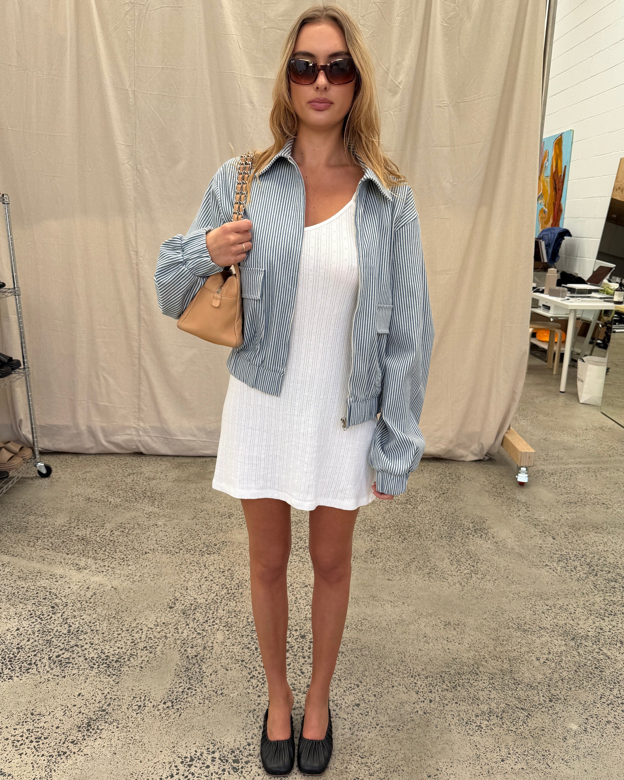 Darci Vintage Denim Bomber