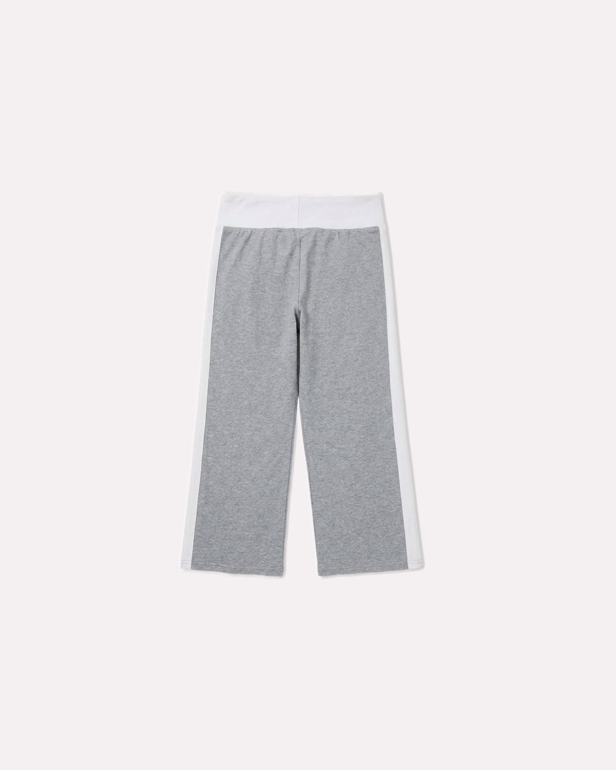 Grey Jersey Capri, back view, laid flat.