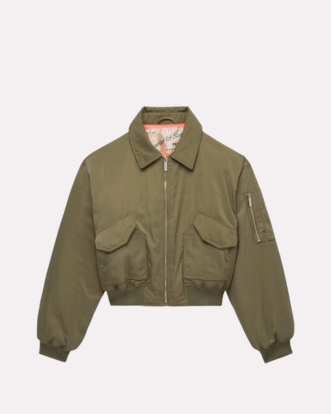 セシリーバンセン SHORT BOMBER JACKET カーキ 6 S M セシリーバンセン SHORT BOMBER JACKET カーキ 6 S M - メルカリ