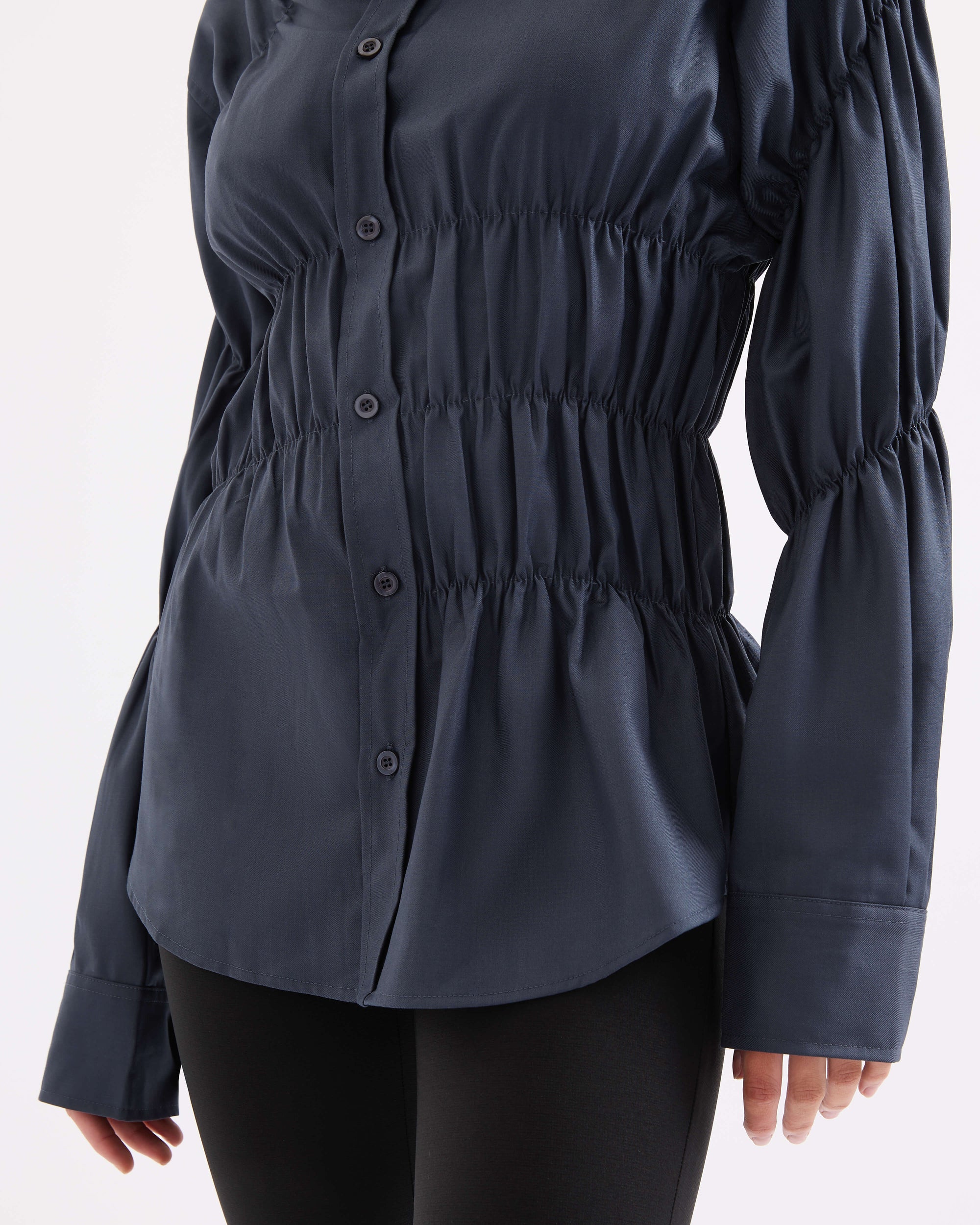 Scrunched Shirt - Charcoal