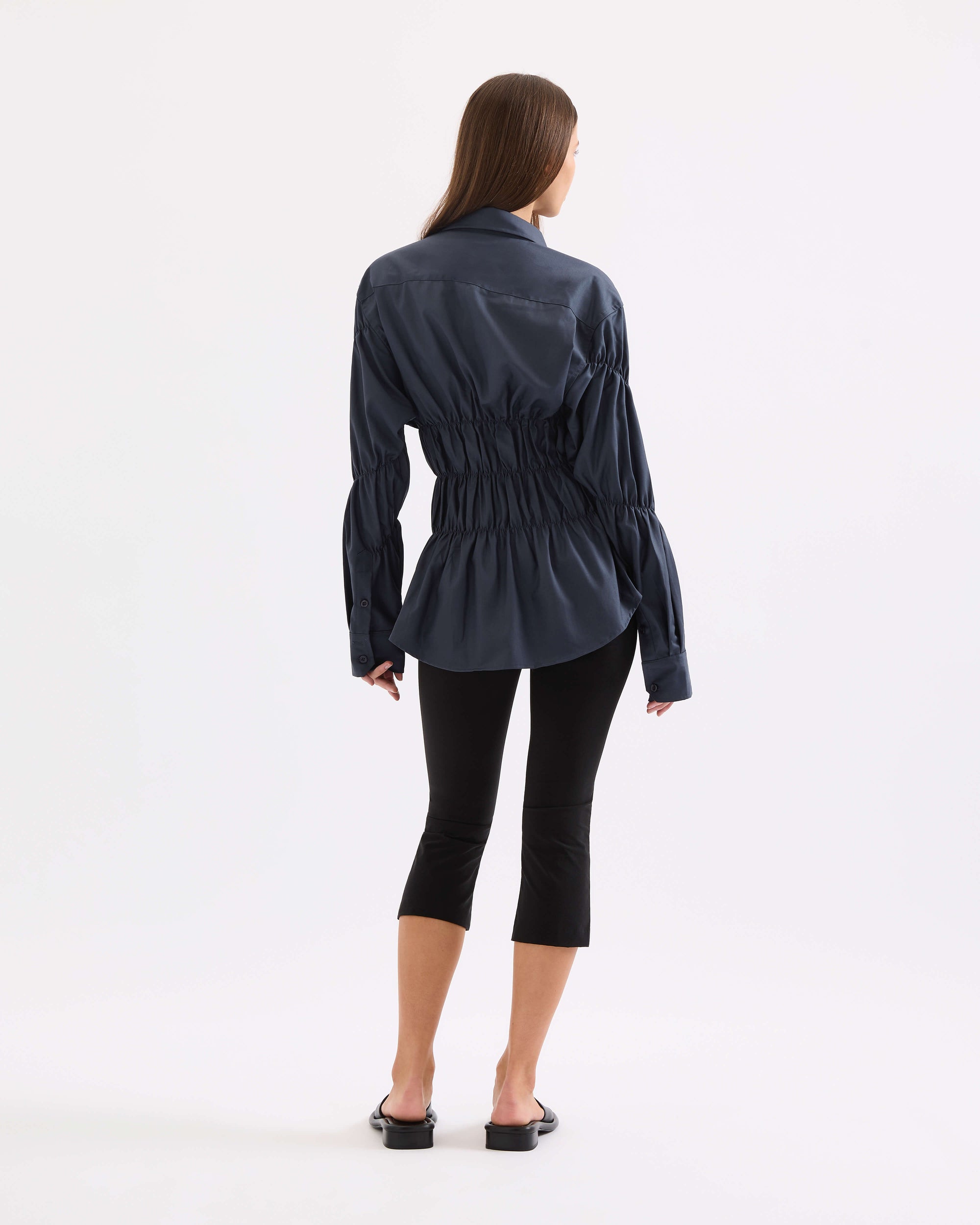 Scrunched Shirt - Charcoal