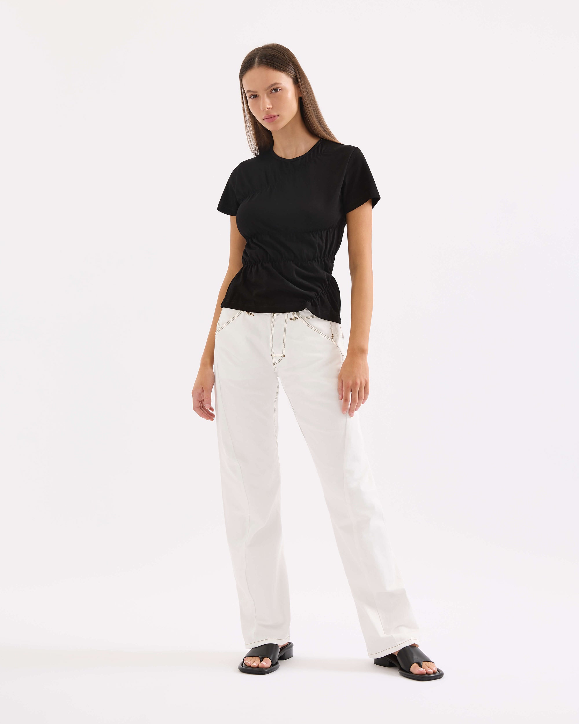 Scrunched Tee - Black