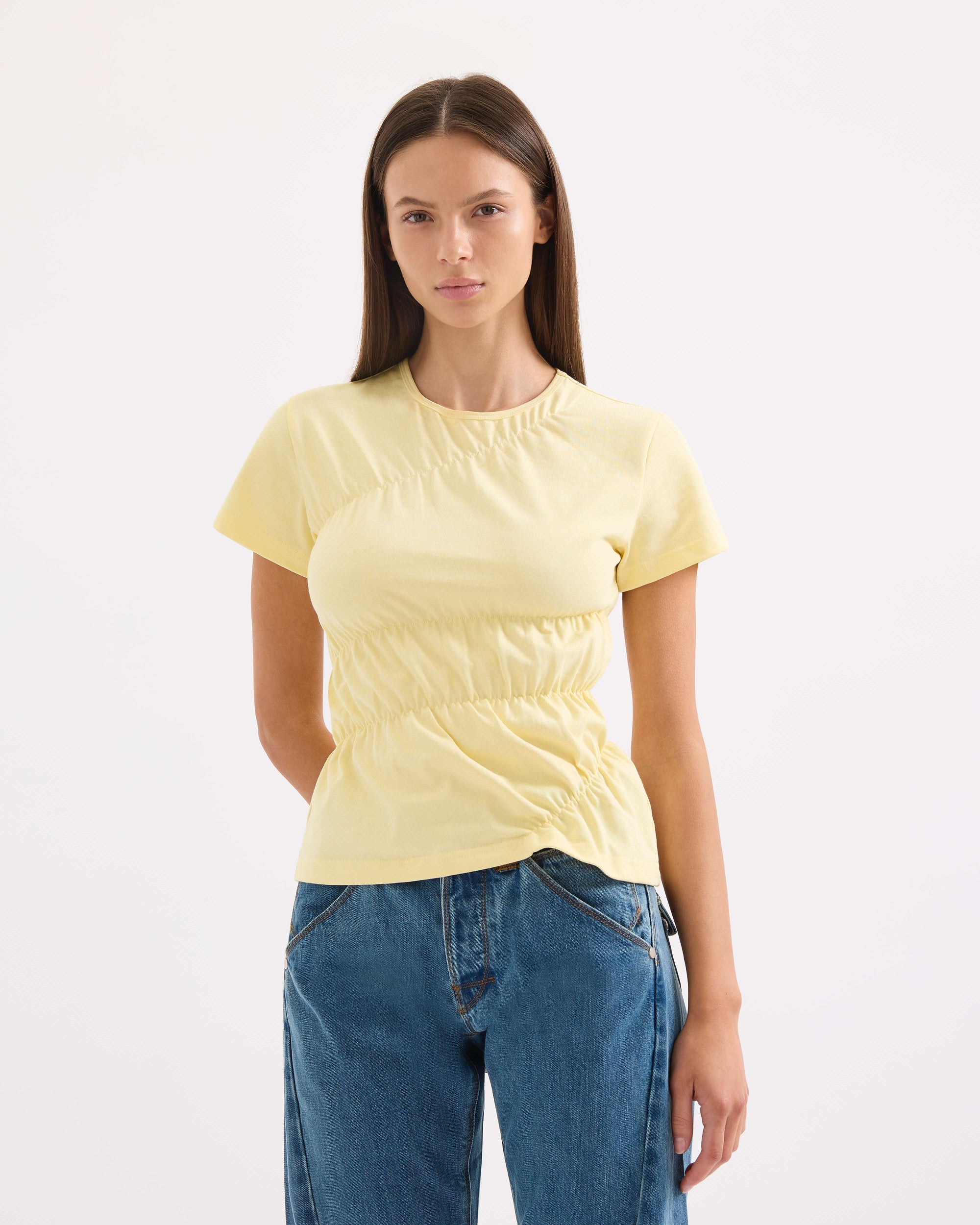 Scrunched Tee - Butter