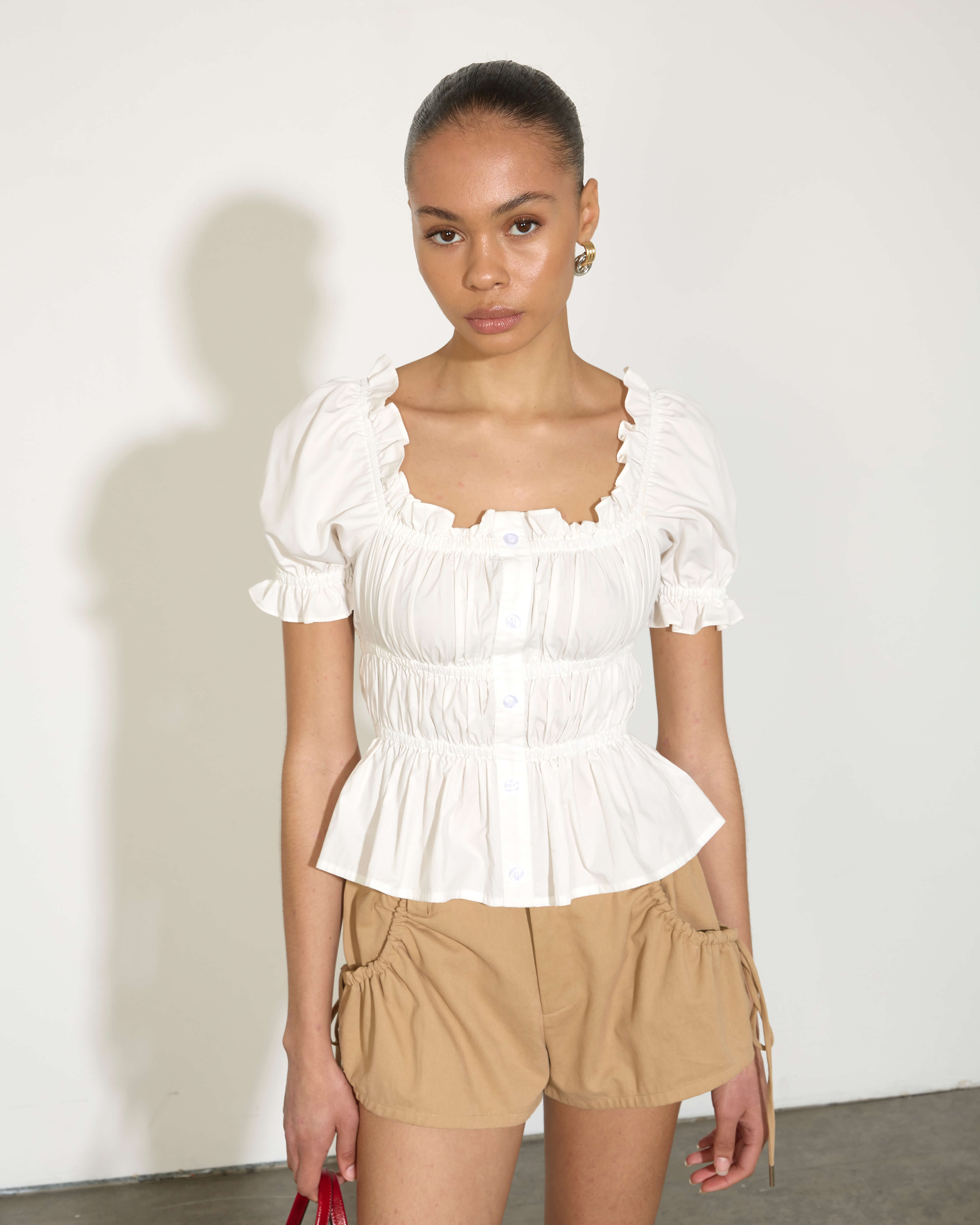 Scrunched Babydoll Top