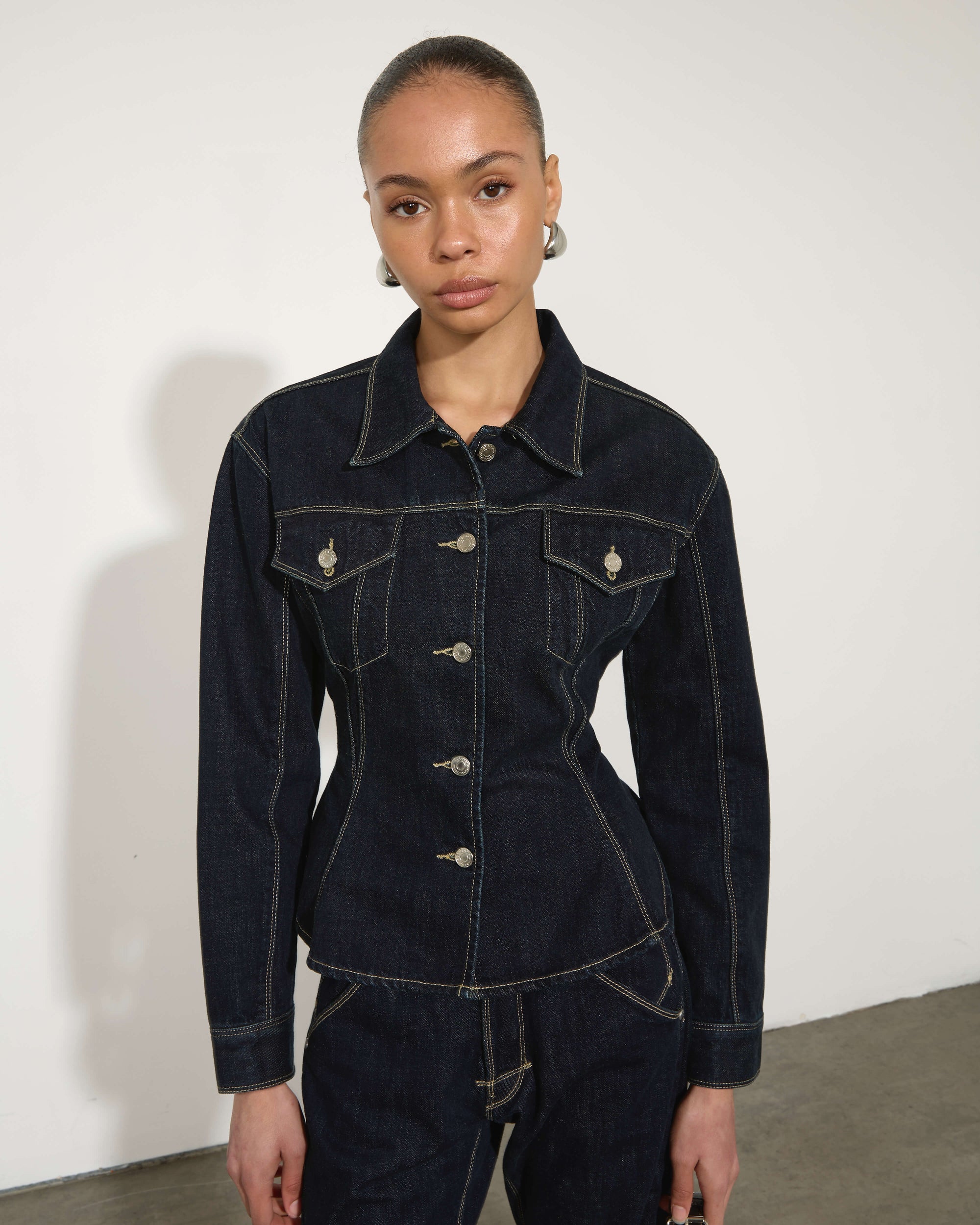 Signature Belted Denim Jacket