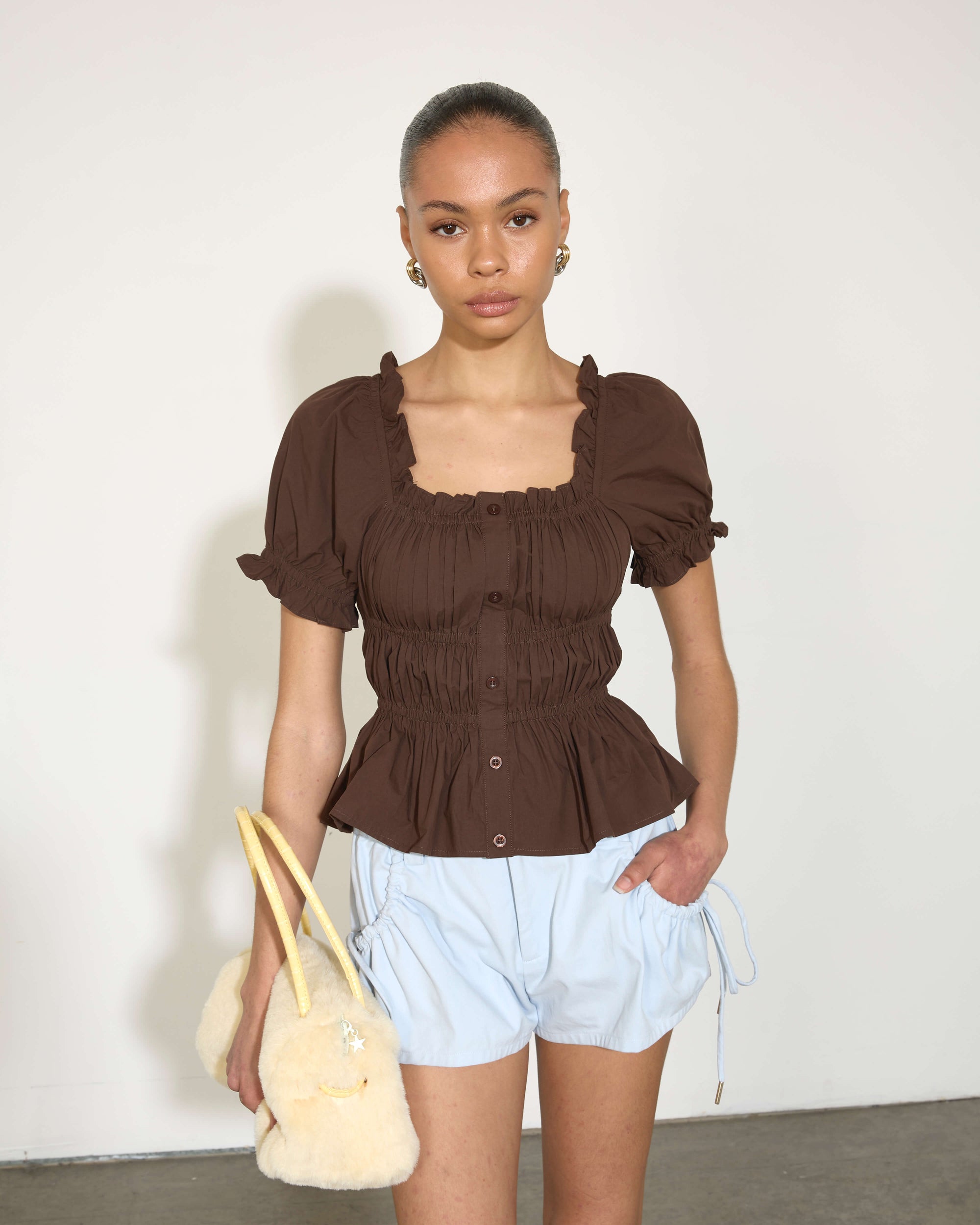 Scrunched Babydoll Top