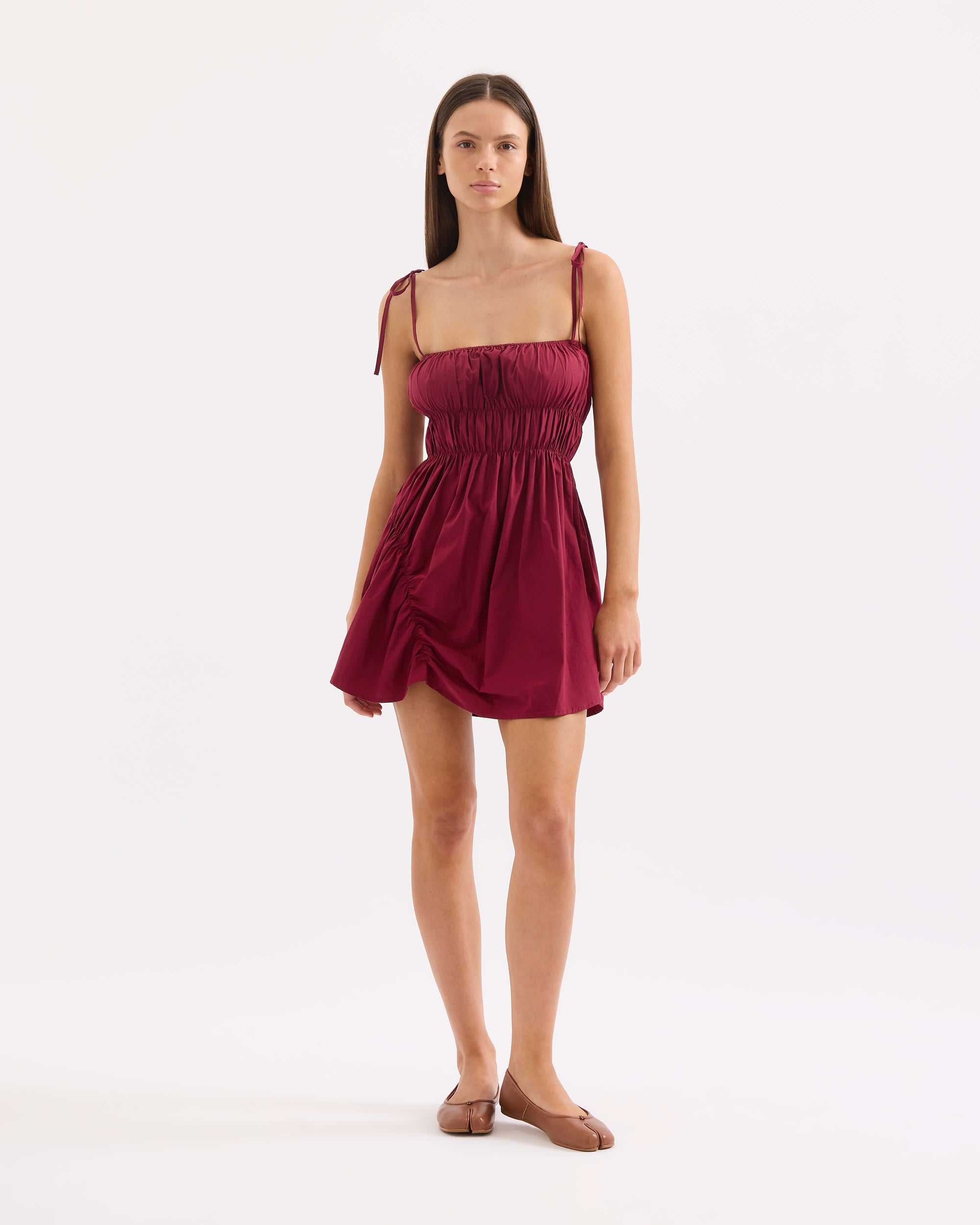 Scrunched Dress - Plum