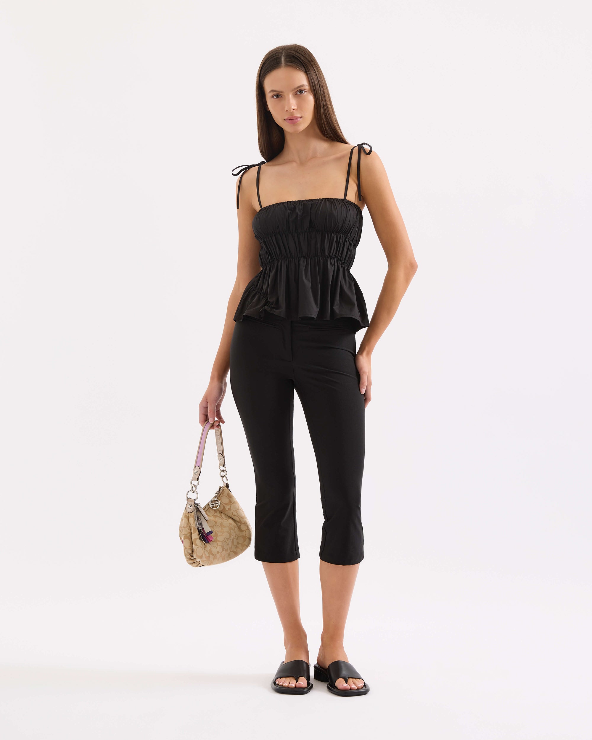 Scrunched Tank - Black