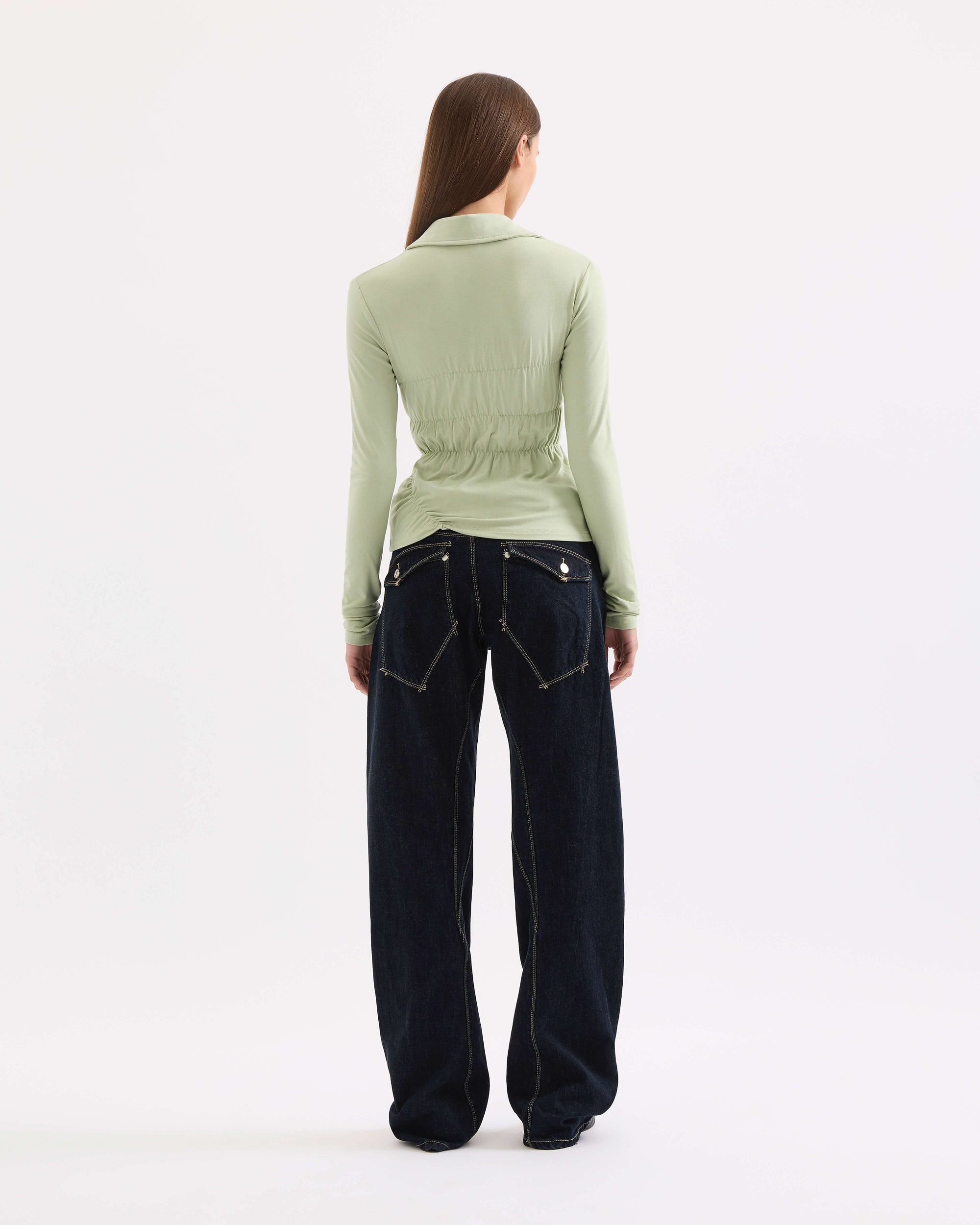 Scrunched Polo - Kiwi