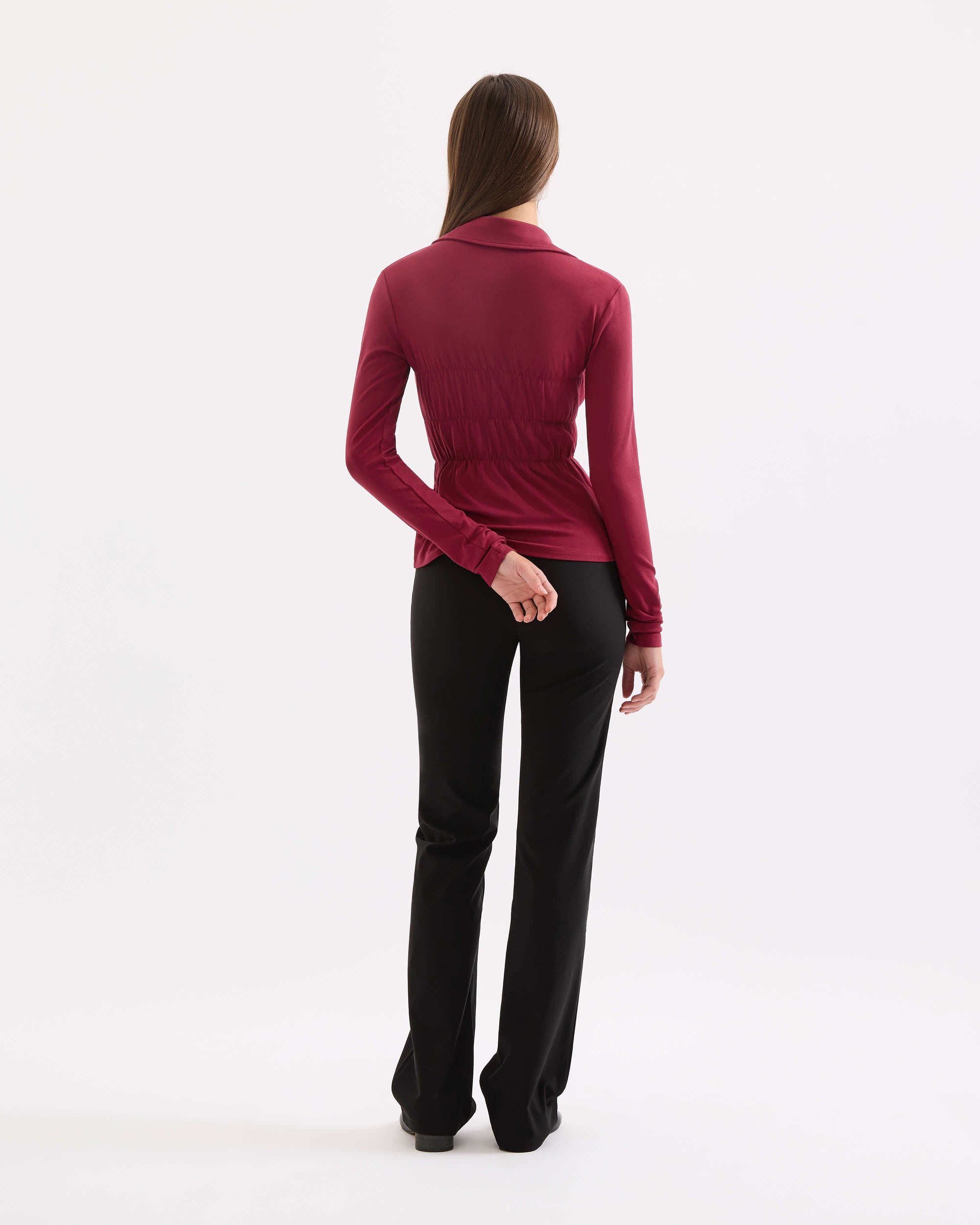 Scrunched Polo - Plum