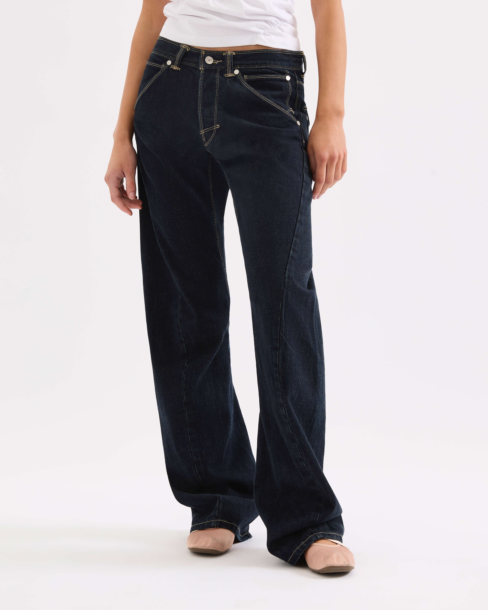 Signature Belted Jeans - Indigo