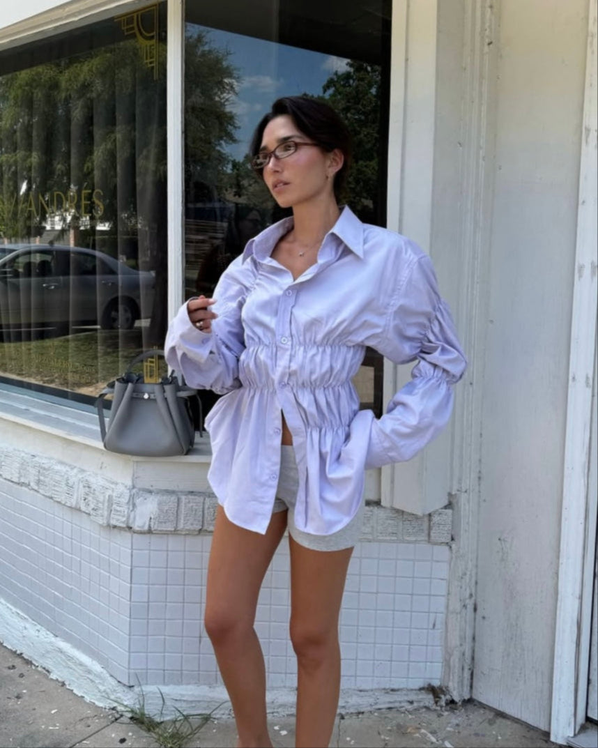 Scrunched Shirt - Lilac