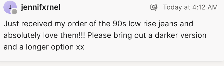Customer feedback for Scarlet & Sam